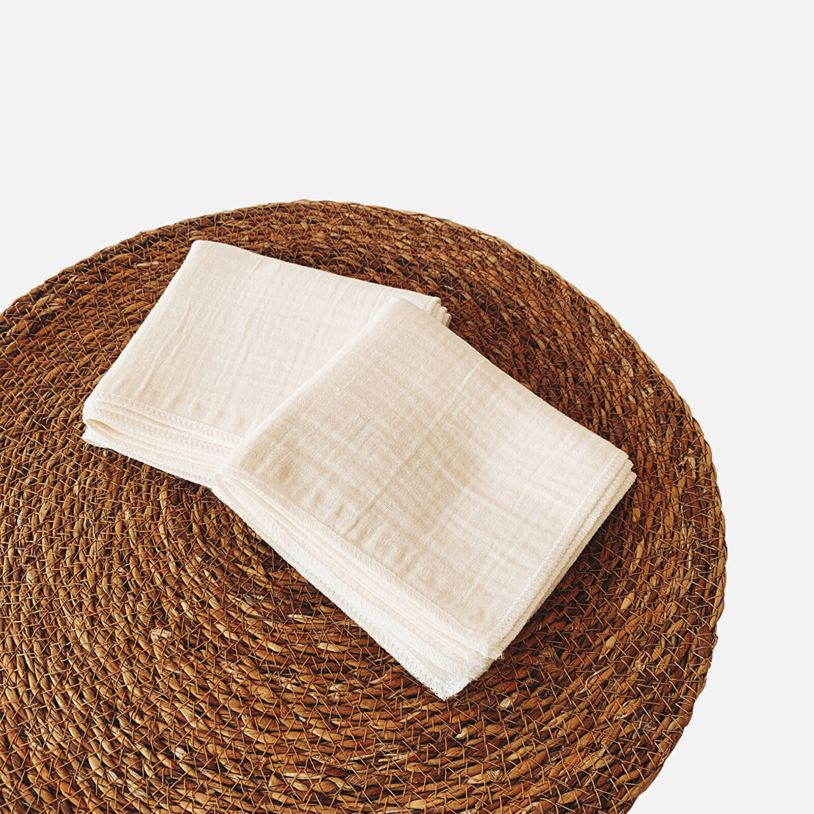 10'lu Müslin Bebek Ağız Mendili %100 Pamuk Ekru Renk 10'lu Müslin Bebek Ağız Mendili %100 Pamuk Ekru Renk