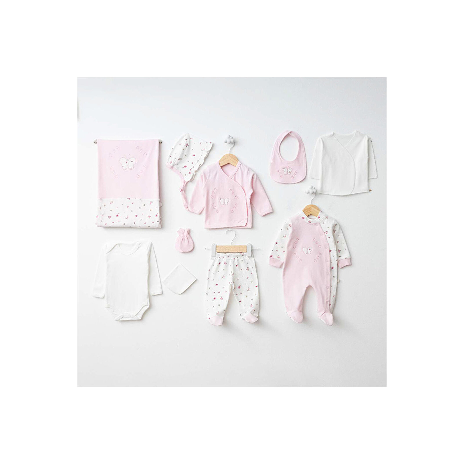 10'Lu Bebek Hastane Çıkışı Zıbın Seti