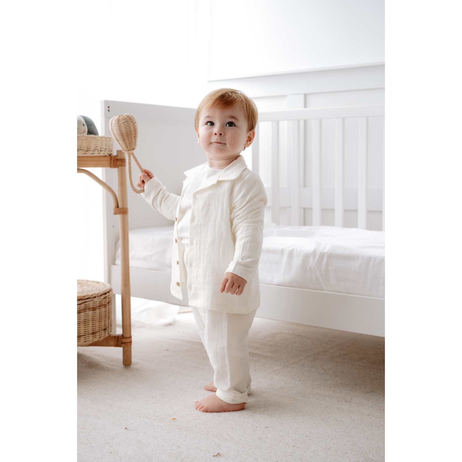 %100 Pamuk Müslin Bohem Gömlekli Takım