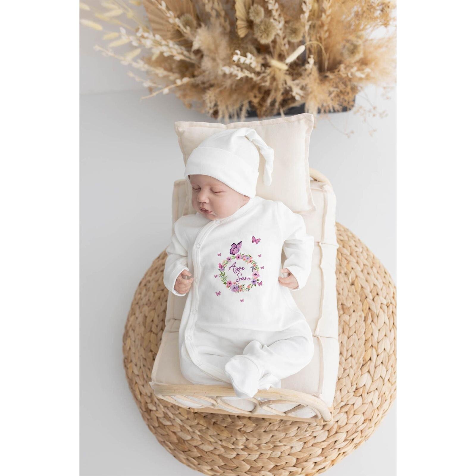 %100 Organik İsme Özel 10'lu Hastane Çıkışı - Özel Hediye Paketli - Kelebek Desenli (Lütfen Ürün Özellikleri Kısmını Okuyunuz) %100 Organik İsme Özel 10'lu Hastane Çıkışı - Özel Hediye Paketli - Kelebek Desenli (Lütfen Ürün Özellikleri Kısmını Okuyunuz)