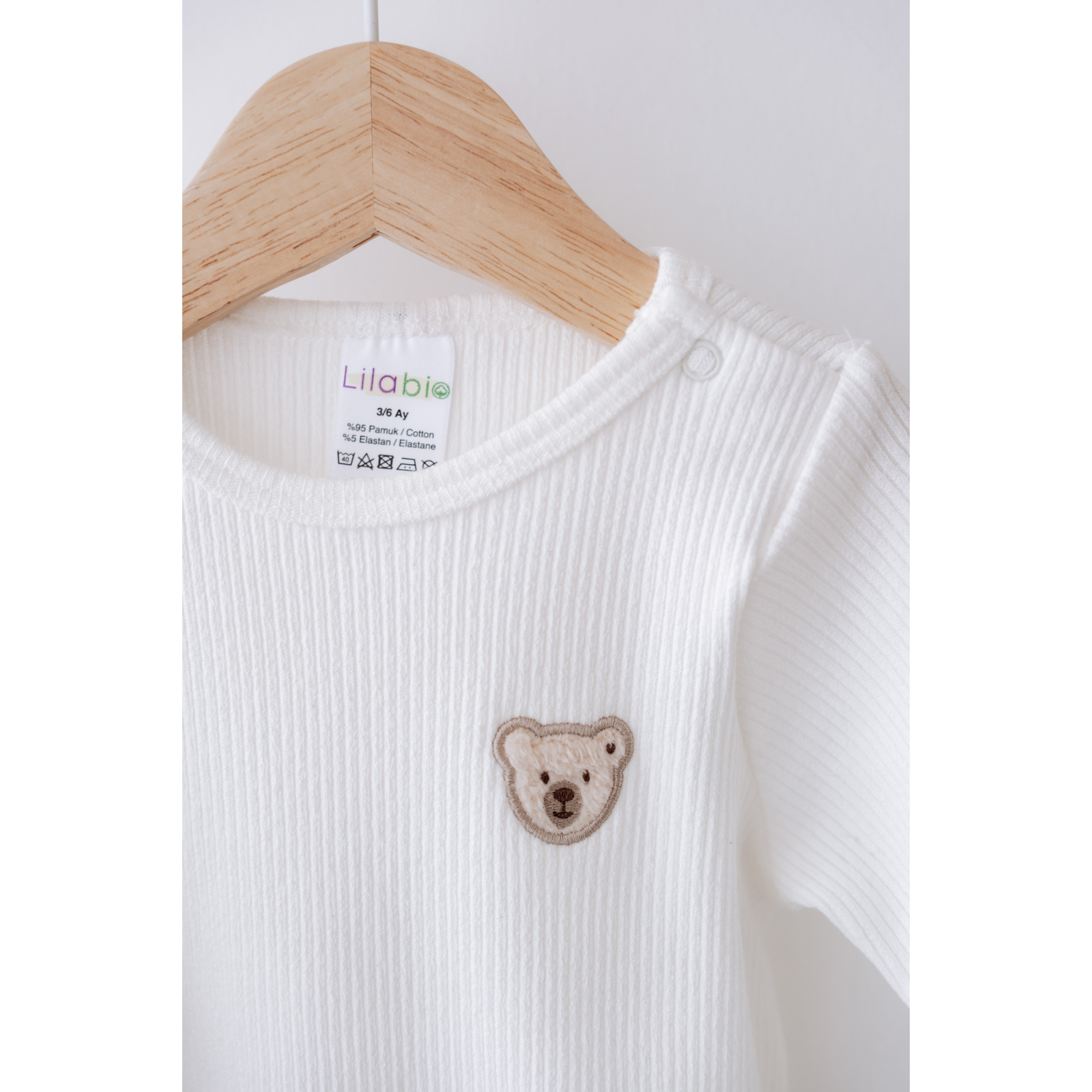 %100 Pamuk Uzun Kollu Altdan Çıtçıtlı Bebek Tulum