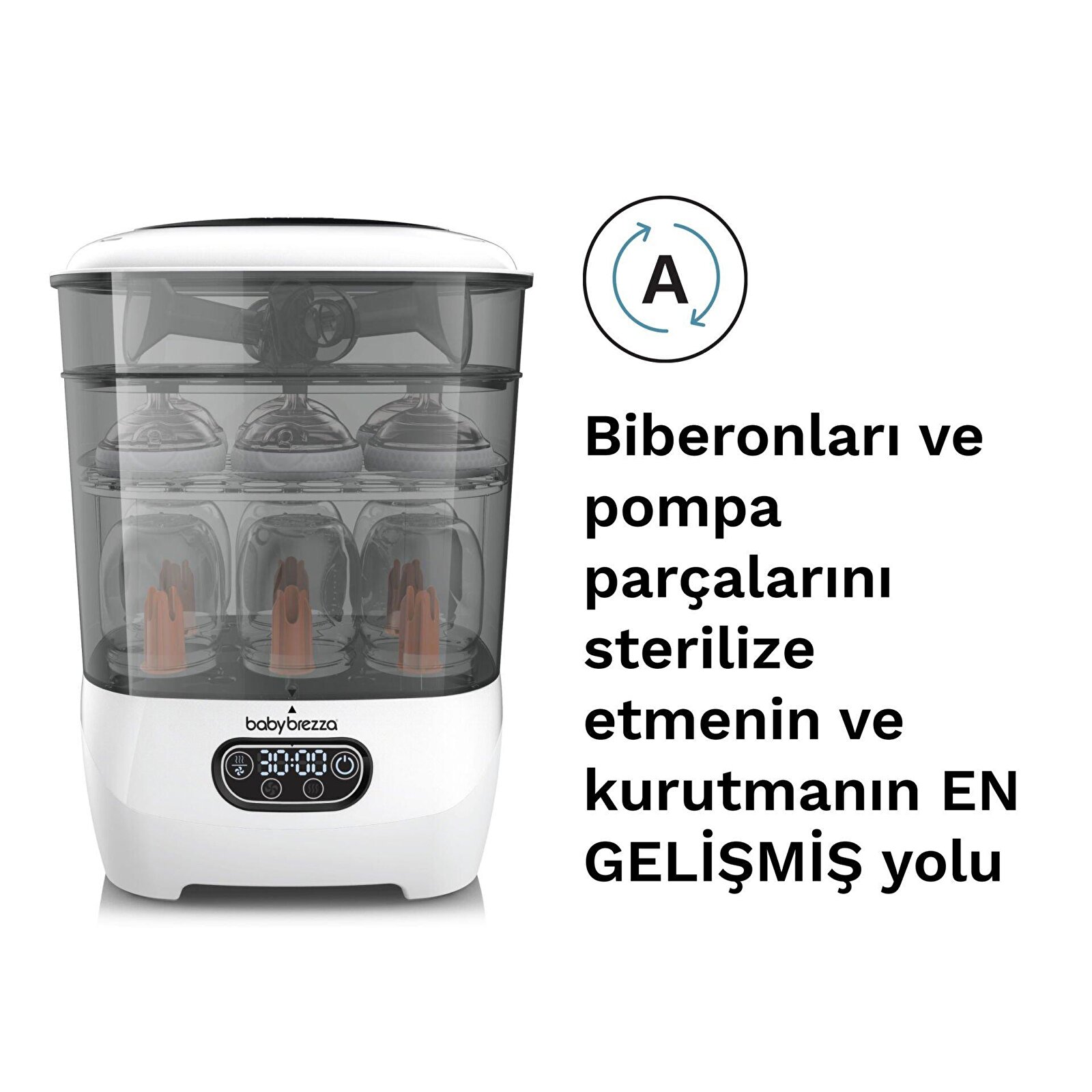 Sterilizer Dryer Advanced 3'ü 1 Arada Buharlı Biberon ve Aksesuar Sterilizasyon ve Kurutucu Sterilizer Dryer Advanced 3'ü 1 Arada Buharlı Biberon ve Aksesuar Sterilizasyon ve Kurutucu