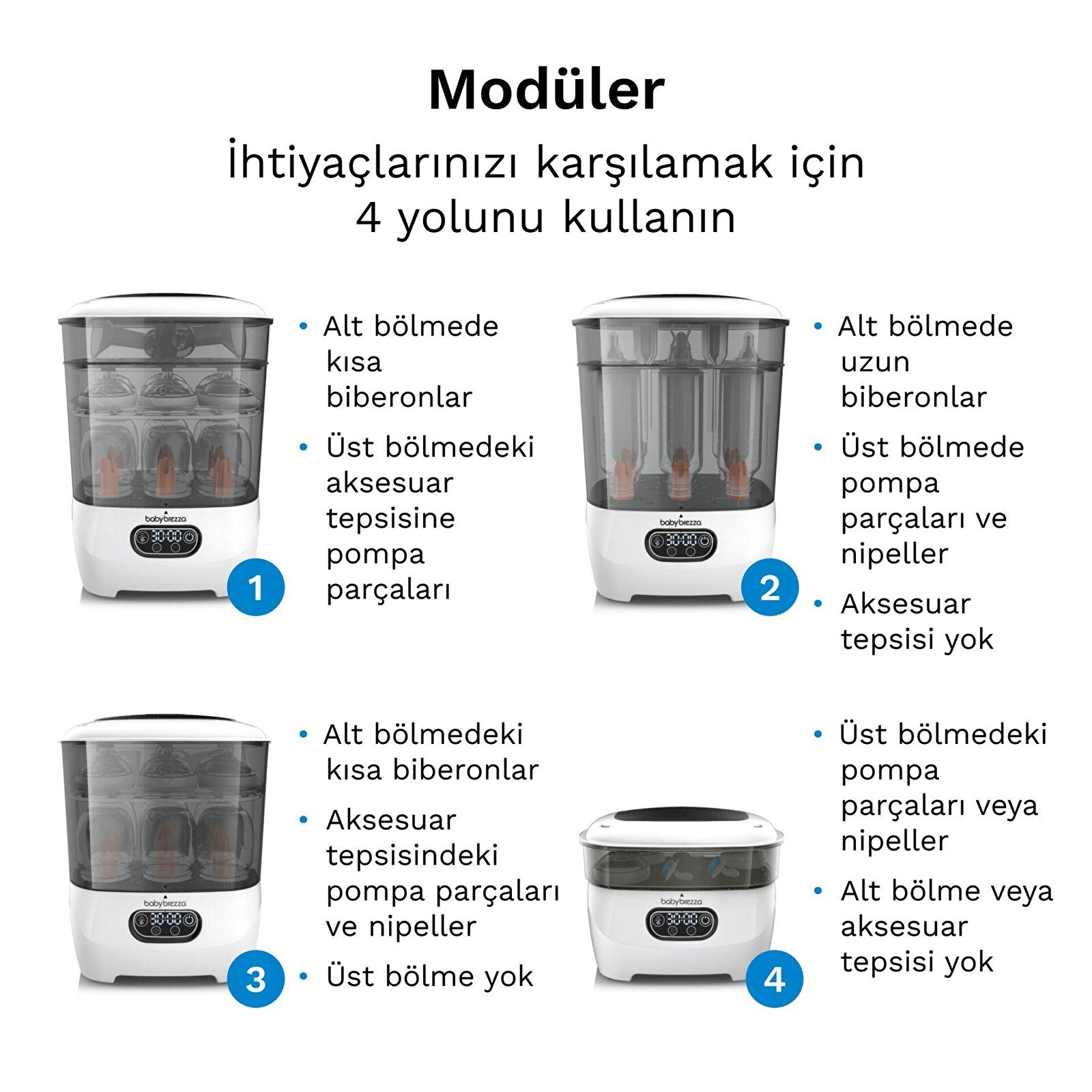 Sterilizer Dryer Advanced 3'ü 1 Arada Buharlı Biberon ve Aksesuar Sterilizasyon ve Kurutucu Sterilizer Dryer Advanced 3'ü 1 Arada Buharlı Biberon ve Aksesuar Sterilizasyon ve Kurutucu