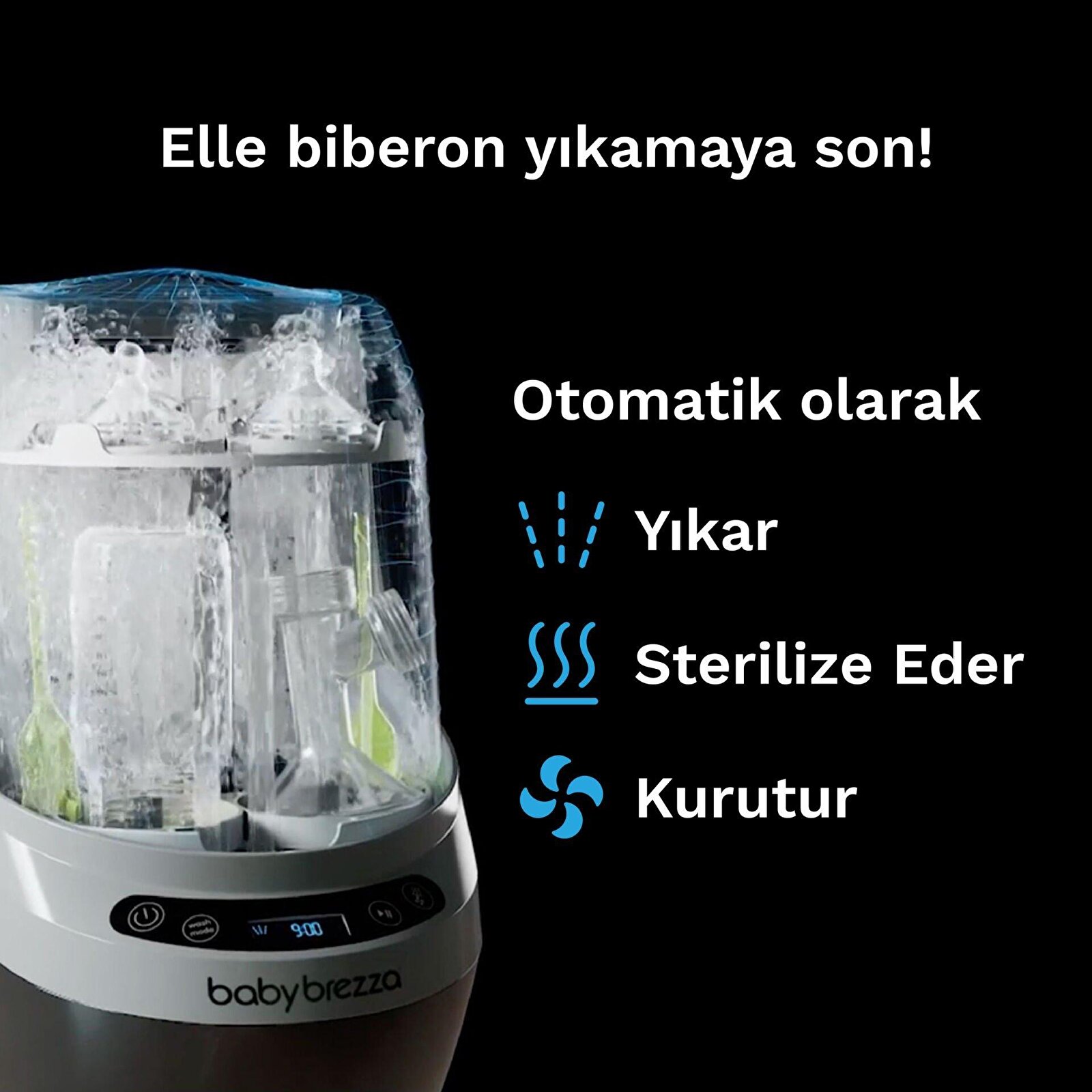 Bottle Washer Pro Biberon Yıkayıcı-Kurutucu-Sterilizetör 6 sı 1 arada Bottle Washer Pro Biberon Yıkayıcı-Kurutucu-Sterilizetör 6 sı 1 arada