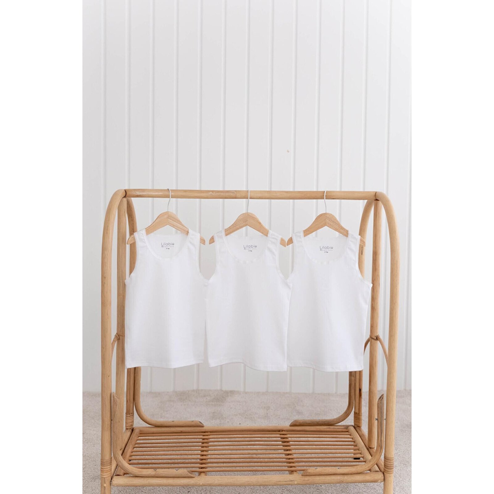 %100 Pamuk 3lü Erkek Çocuk Beyaz Atlet