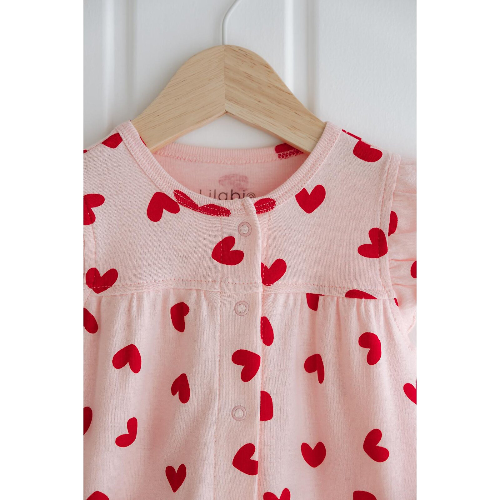 %100 Pamuk Kısa Paça Fırfırlı Bebek Tulum