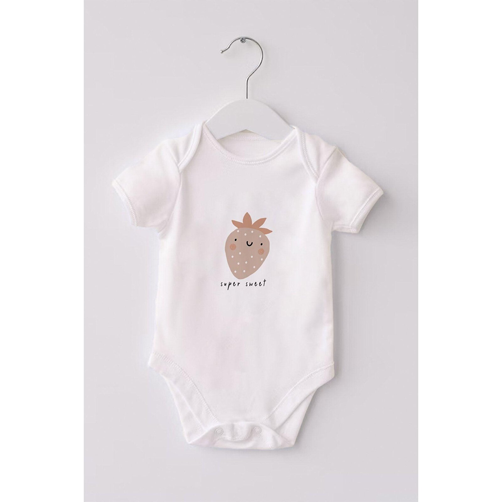 %100 Organik Pamuk 3lü Baskılı Kısa Kollu Bebek Body Love