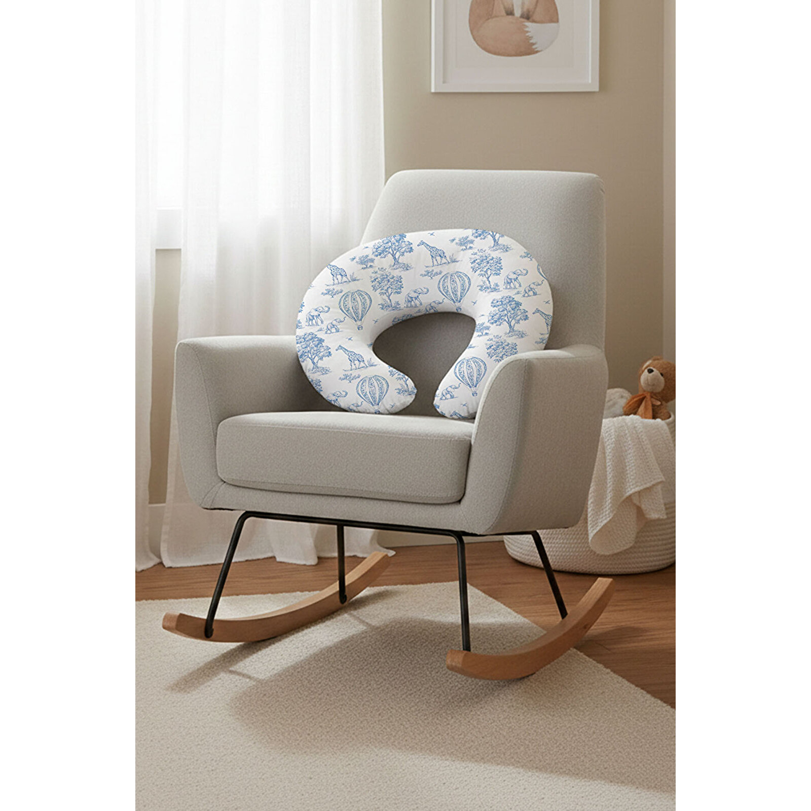 Emzirme Minderi - Pink Balloon Safari