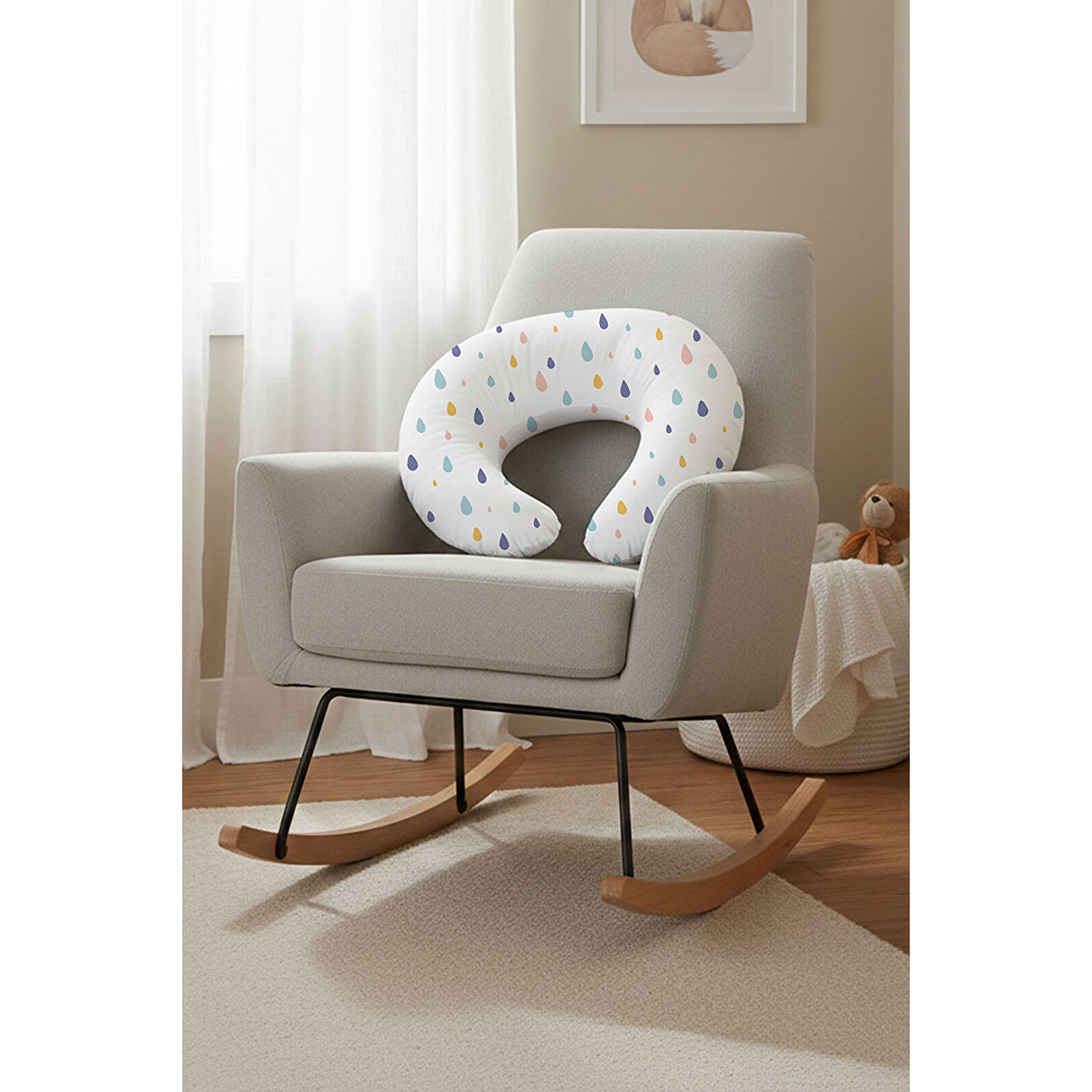 Emzirme Minderi - Pink Balloon Safari