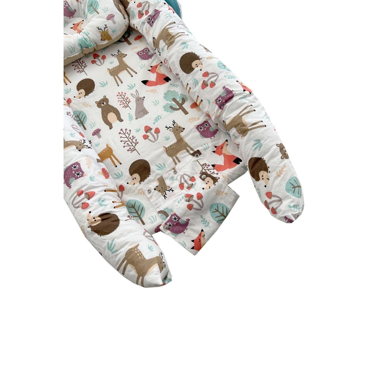 Nest Orman Desenli Çantalı Babynest Bebek Çantası Taşınabilir Anne Yanı Yatağı Nest Orman Desenli Çantalı Babynest Bebek Çantası Taşınabilir Anne Yanı Yatağı