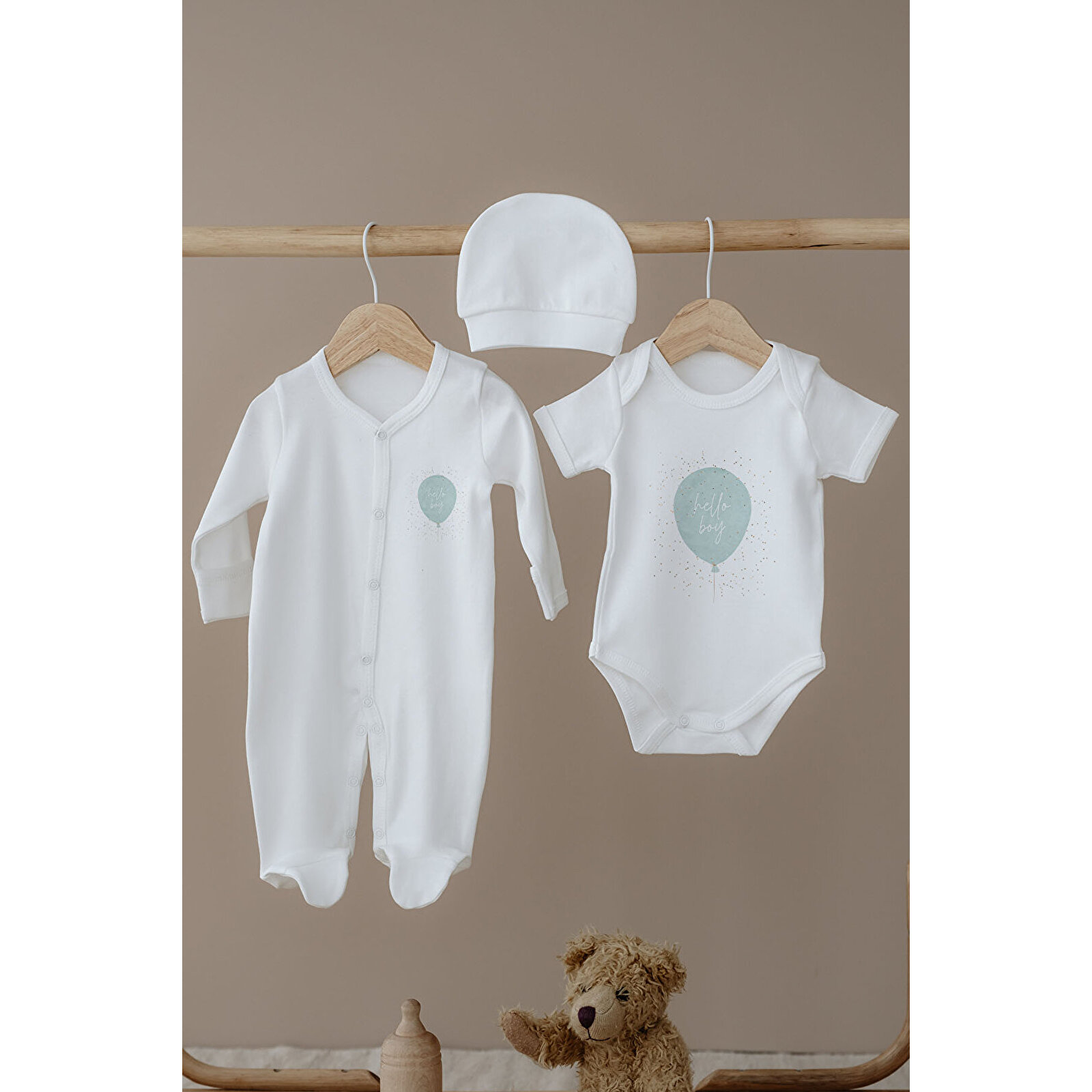 Organik 3'lü Hastane Çıkışı - Hello Boy