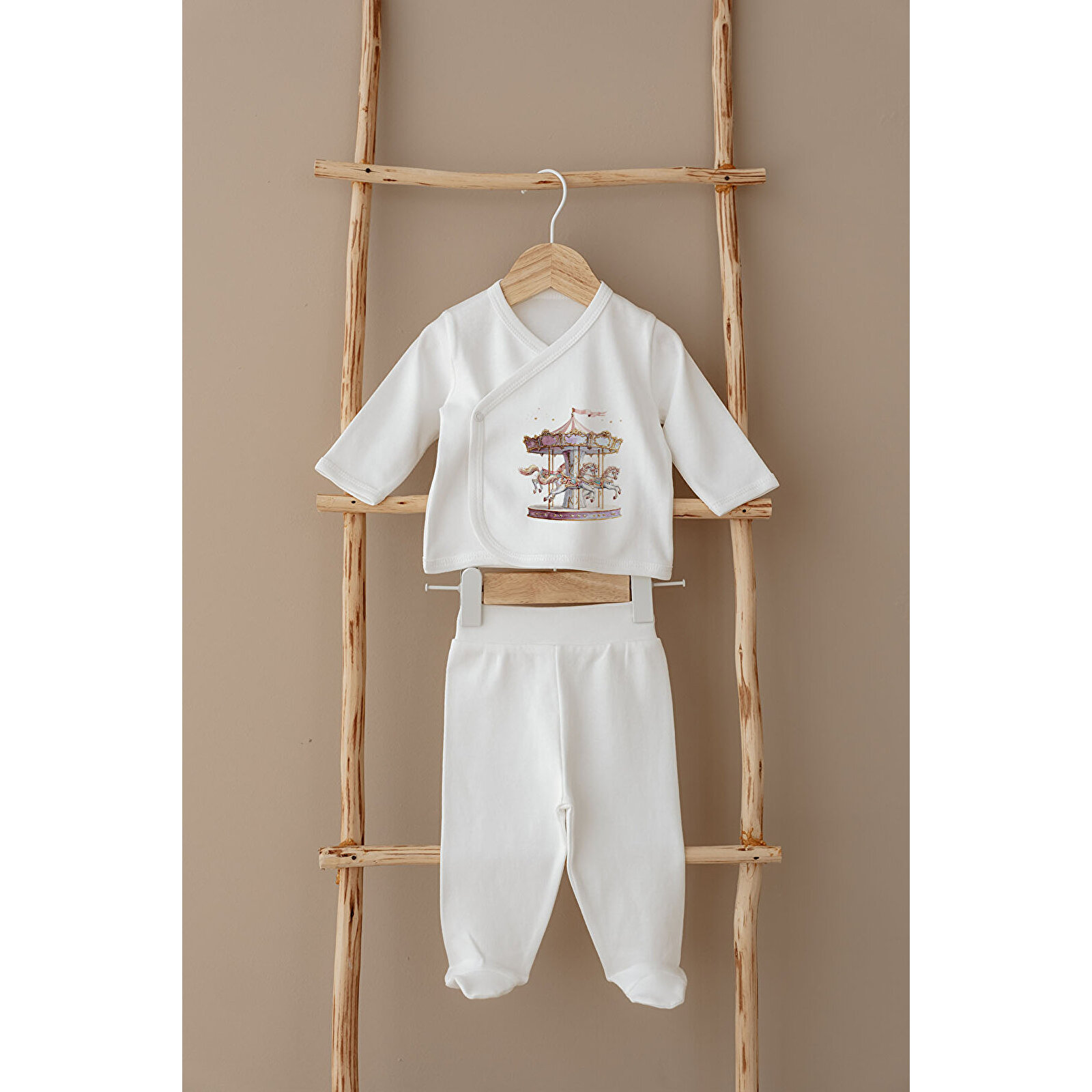 Organik 5'li Hastane Çıkışı - Pembe Retro Atlıkarınca