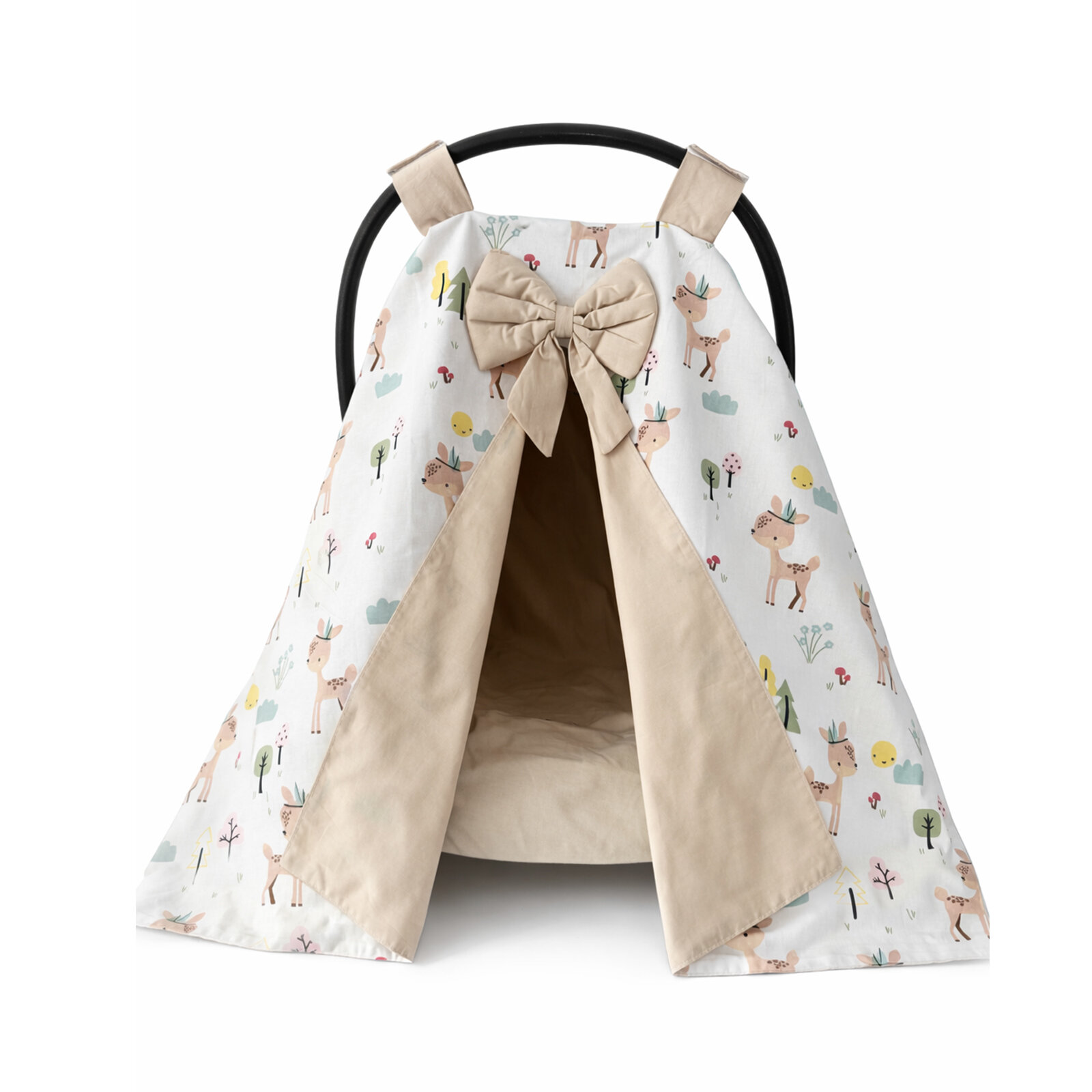 Ceylan Desenli Kapiçino Puset Örtüsü + Puset Çarşafı Seti (2 Parça)