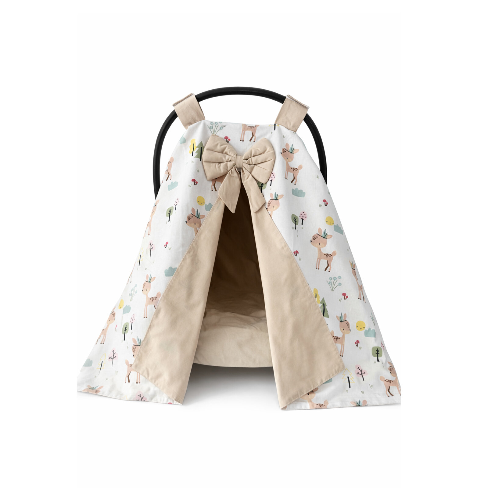 Ceylan Desenli Kapiçino Puset Örtüsü + Puset Çarşafı Seti (2 Parça)