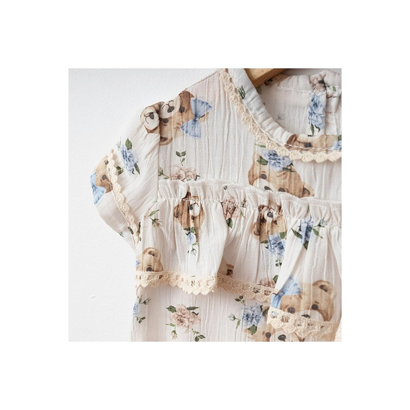 Raporlu Penye Kız Şort Takım Ekru Raporlu Penye Kız Şort Takım Ekru