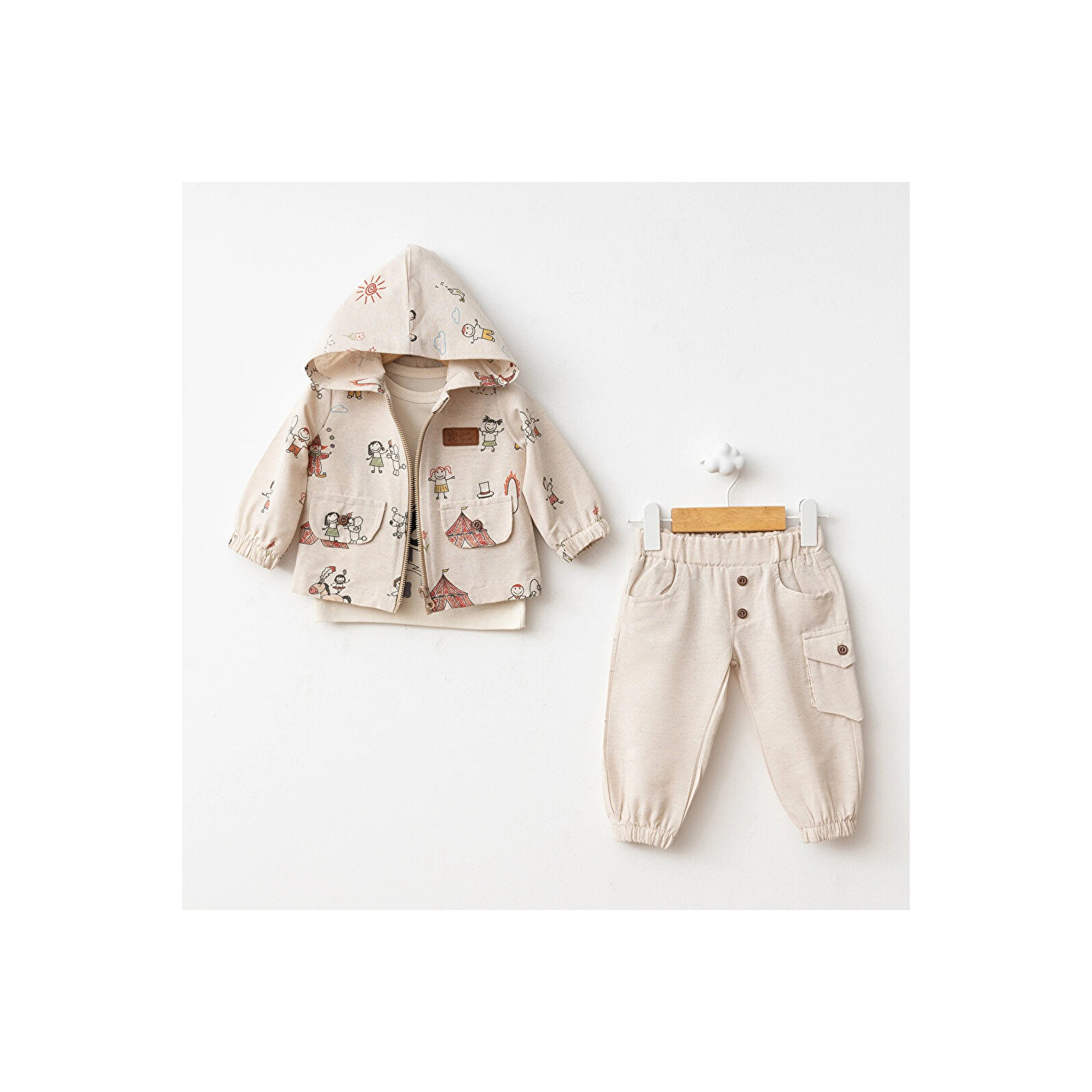 Çadır Baskı Montlu Takım Kırmızı Çadır Baskı Montlu Takım Kırmızı