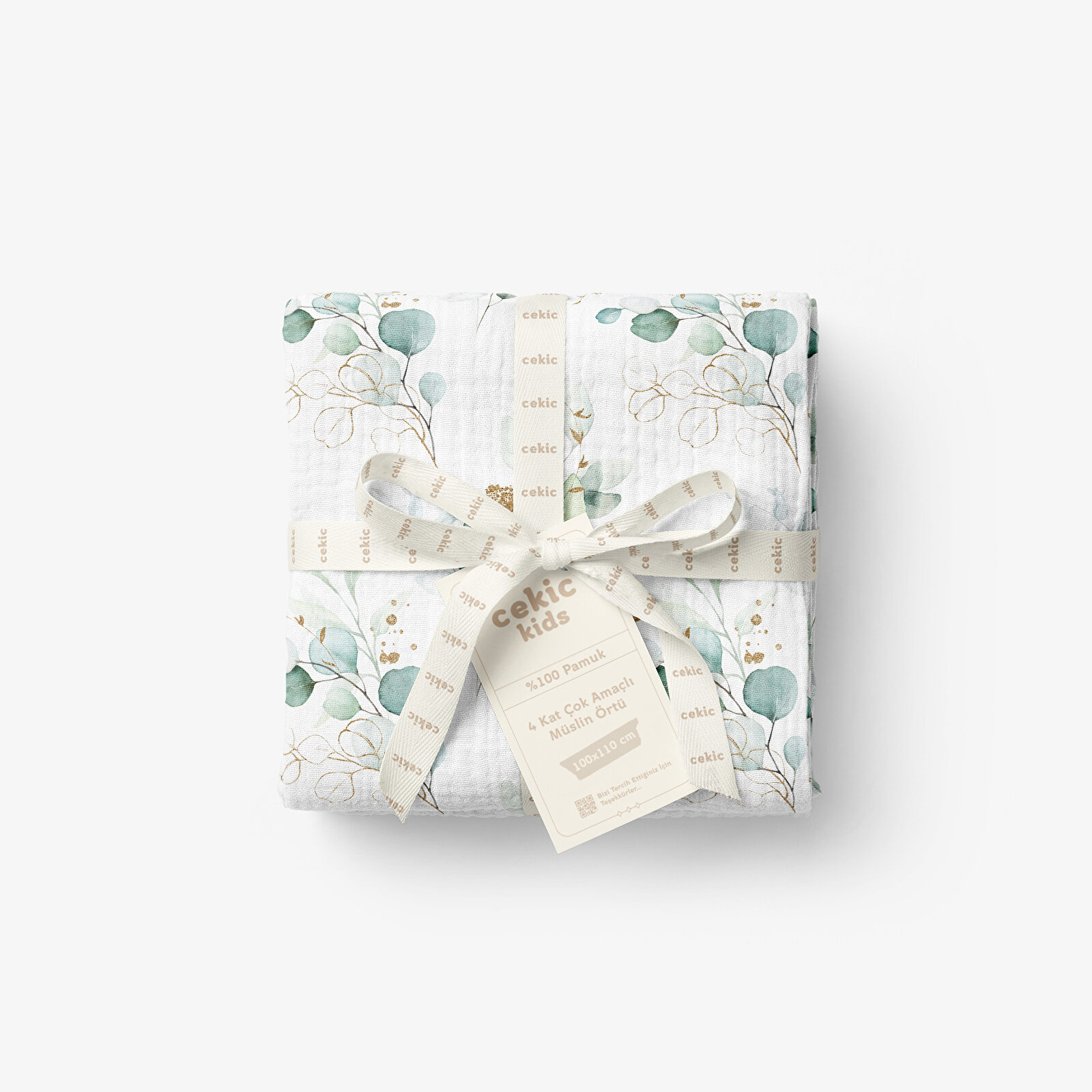 4 Katlı Müslin Örtü - Yaprak Desenli Bebek Müslin Battaniyesi - Dört Katlı Müslin 100x110 Cm 4 Katlı Müslin Örtü - Yaprak Desenli Bebek Müslin Battaniyesi - Dört Katlı Müslin 100x110 Cm