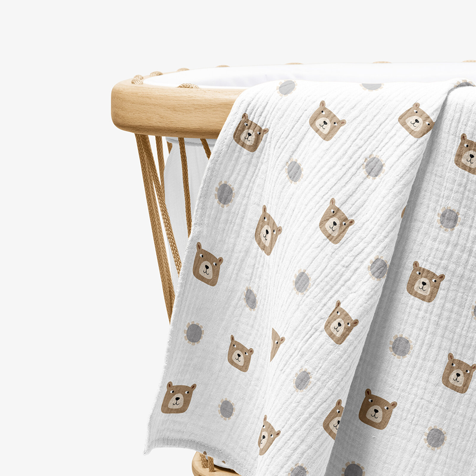 4 Katlı Müslin Örtü - Ayıcık Desenli Bebek Battaniyesi - Dört Katlı Müslin 100x110 Cm - Minimal Desen 4 Katlı Müslin Örtü - Ayıcık Desenli Bebek Battaniyesi - Dört Katlı Müslin 100x110 Cm - Minimal Desen