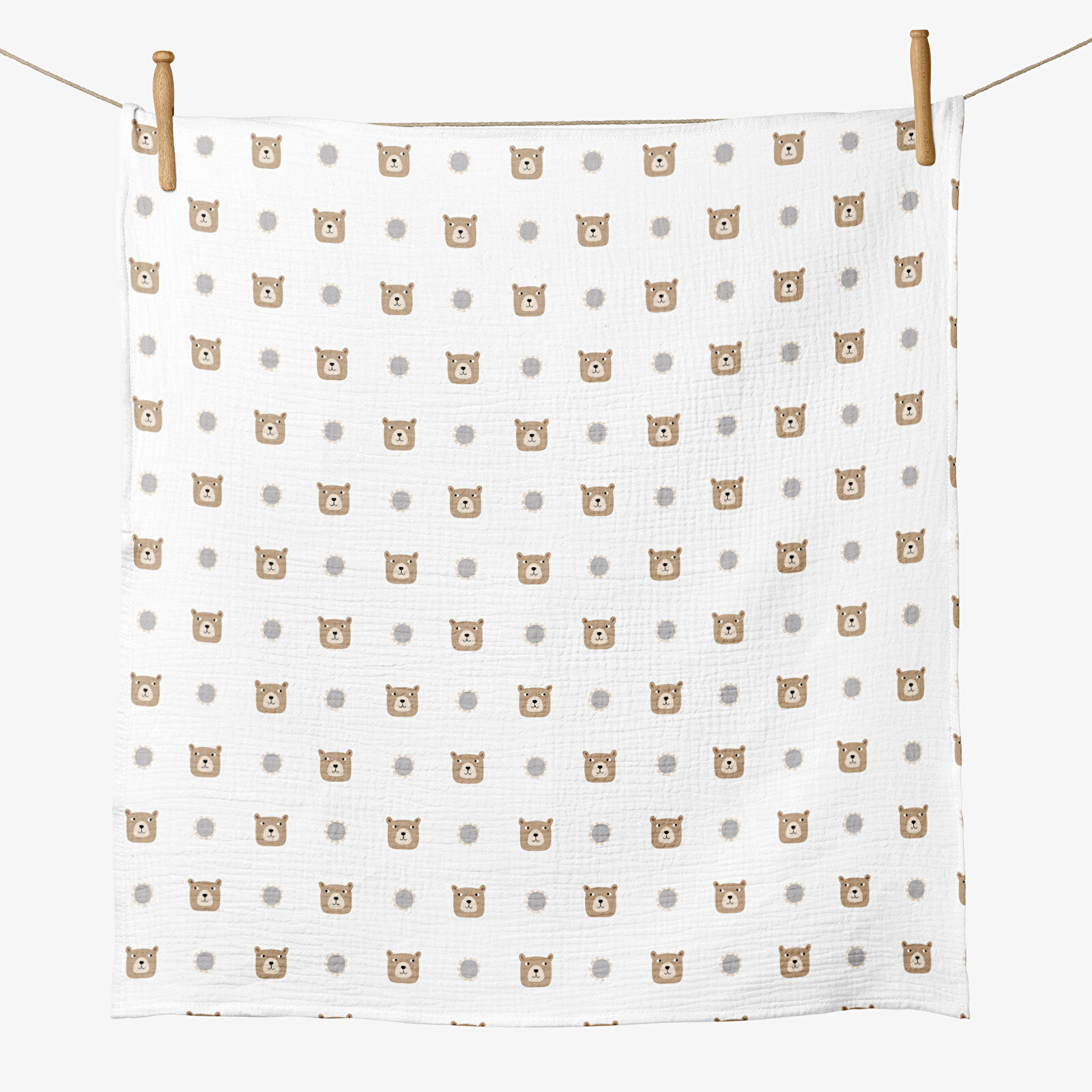 4 Katlı Müslin Örtü - Ayıcık Desenli Bebek Battaniyesi - Dört Katlı Müslin 100x110 Cm - Minimal Desen 4 Katlı Müslin Örtü - Ayıcık Desenli Bebek Battaniyesi - Dört Katlı Müslin 100x110 Cm - Minimal Desen