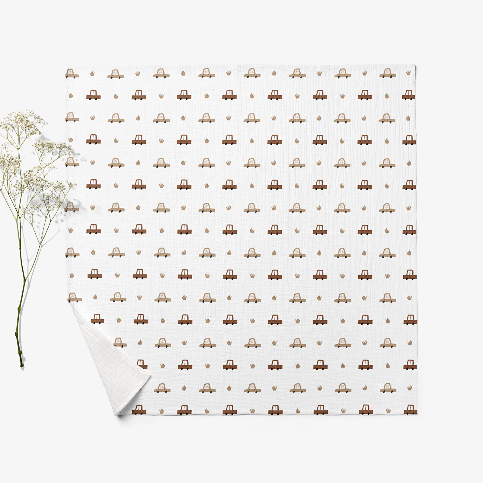4 Katlı Müslin Örtü - Araba Desenli Bebek Battaniyesi - Dört Katlı Müslin 100x110 Cm 4 Katlı Müslin Örtü - Araba Desenli Bebek Battaniyesi - Dört Katlı Müslin 100x110 Cm