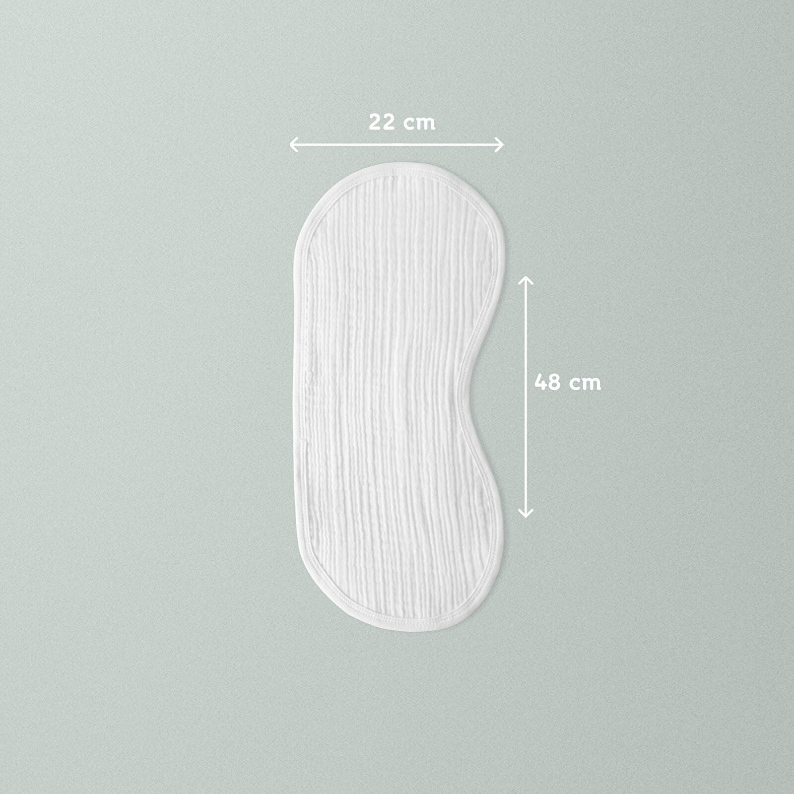 8 Katlı Müslin Bebek Omuz Mendili - %100 Pamuk - 2'li Paket - Omuz Örtüsü -Ekru Renk