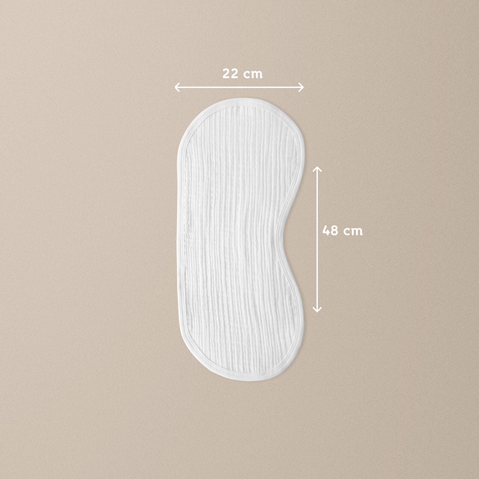 8 Katlı Müslin Bebek Omuz Mendili - %100 Pamuk - 4'lü Paket - Omuz Örtüsü -Ekru Renk