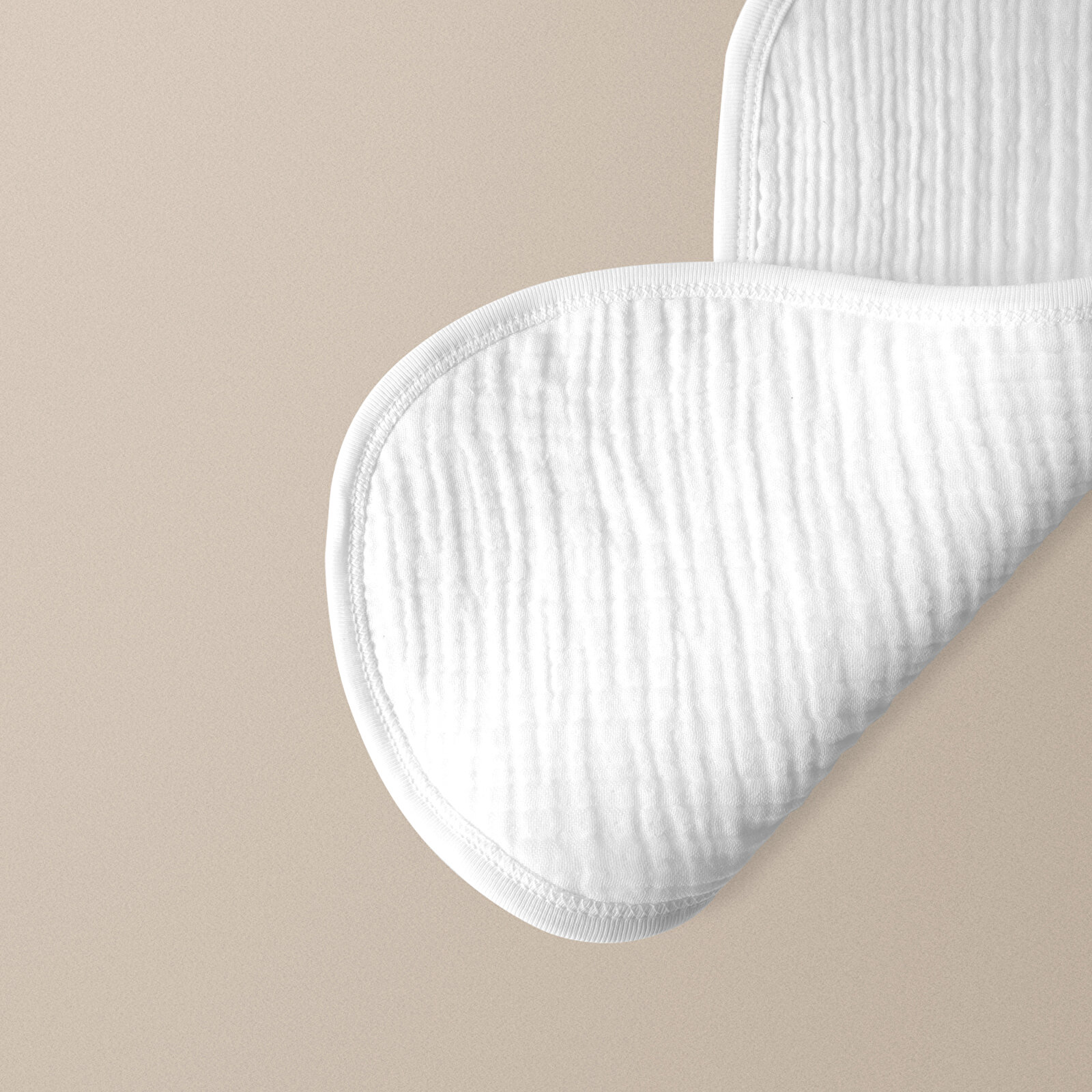 8 Katlı Müslin Bebek Omuz Mendili - %100 Pamuk - 4'lü Paket - Omuz Örtüsü -Ekru Renk