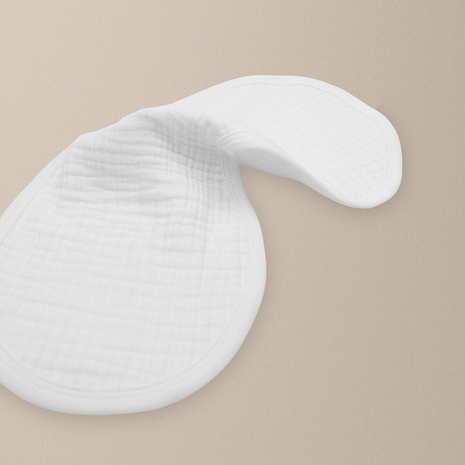 8 Katlı Müslin Bebek Omuz Mendili - %100 Pamuk - 4'lü Paket - Omuz Örtüsü -Ekru Renk