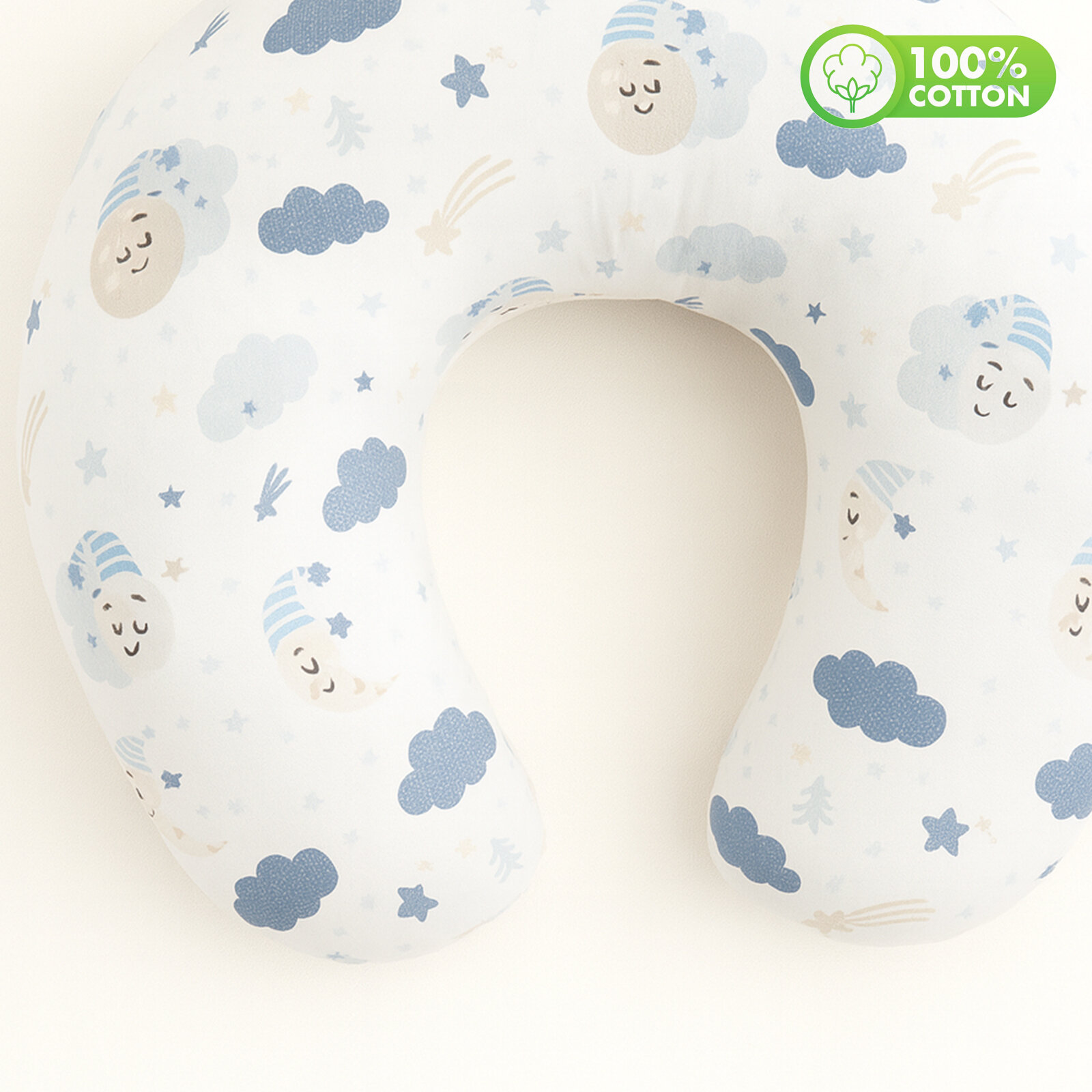 Mavi Ay ve Bulut Desenli Müslin Emzirme Yastığı – %100 Pamuklu | Ergonomik & Yıkanabilir Kılıf Mavi Ay ve Bulut Desenli Müslin Emzirme Yastığı – %100 Pamuklu | Ergonomik & Yıkanabilir Kılıf
