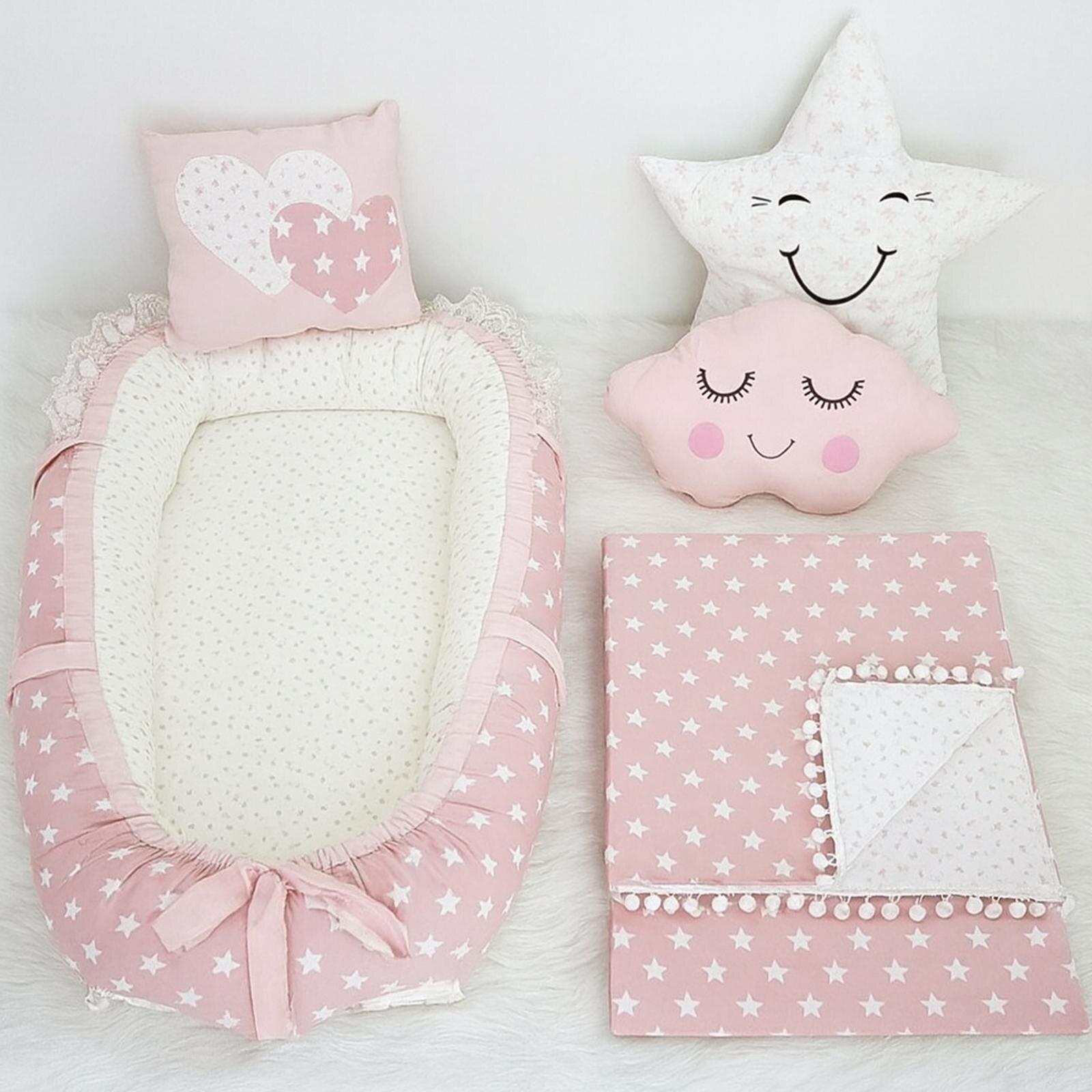 Pudra Yıldız Babynest Bebek Uyku & Oyun Seti – 5’li Premium Paket