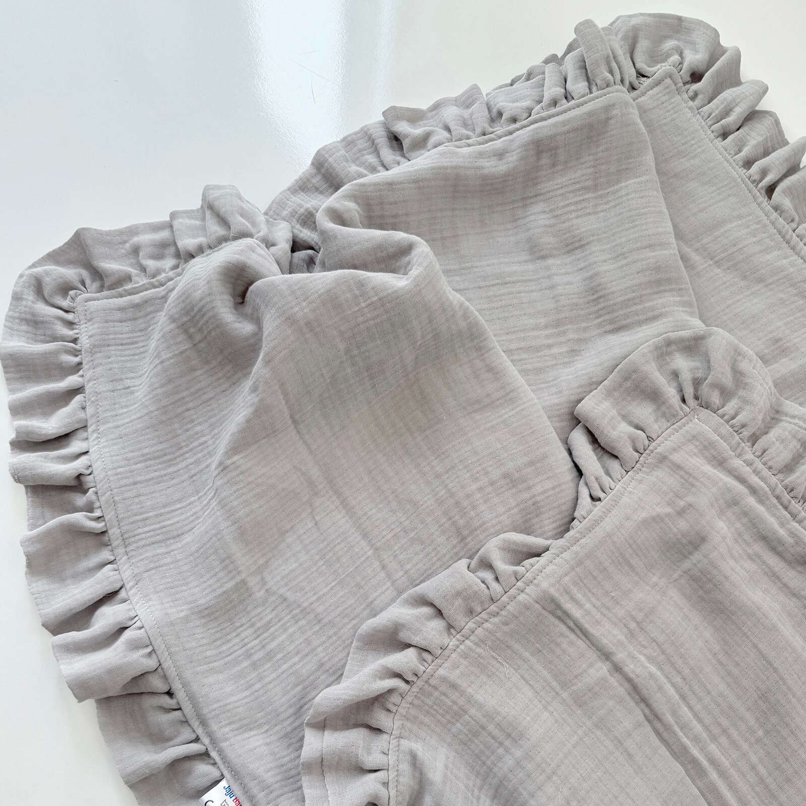 Jaju Baby 110×110 cm 4 Katlı Gri Müslin Bebek Battaniyesi – %100 Pamuk, Çok Amaçlı