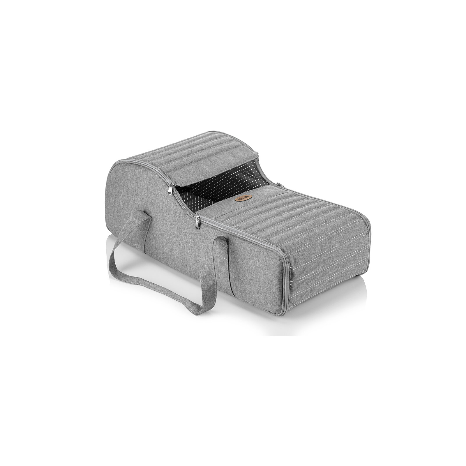 Gri Taşınabilir Port Bebe – Korunaklı, Su Geçirmez & Yıkanabilir İç Minderli 