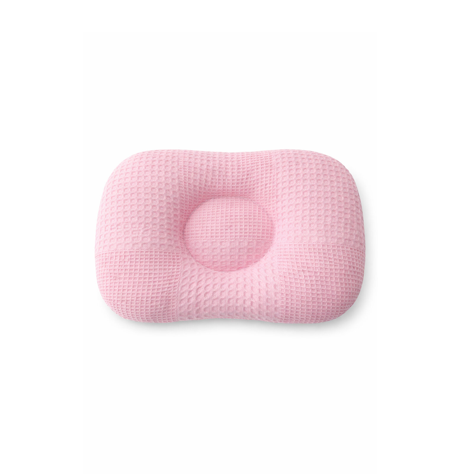 Pudra Pembe Waffle Düz Kafa Yastığı Bebek Kafa Şekillendirici Yastık Bebek Yastığı Düz Kafa Sendorumu Önleyici Yastık