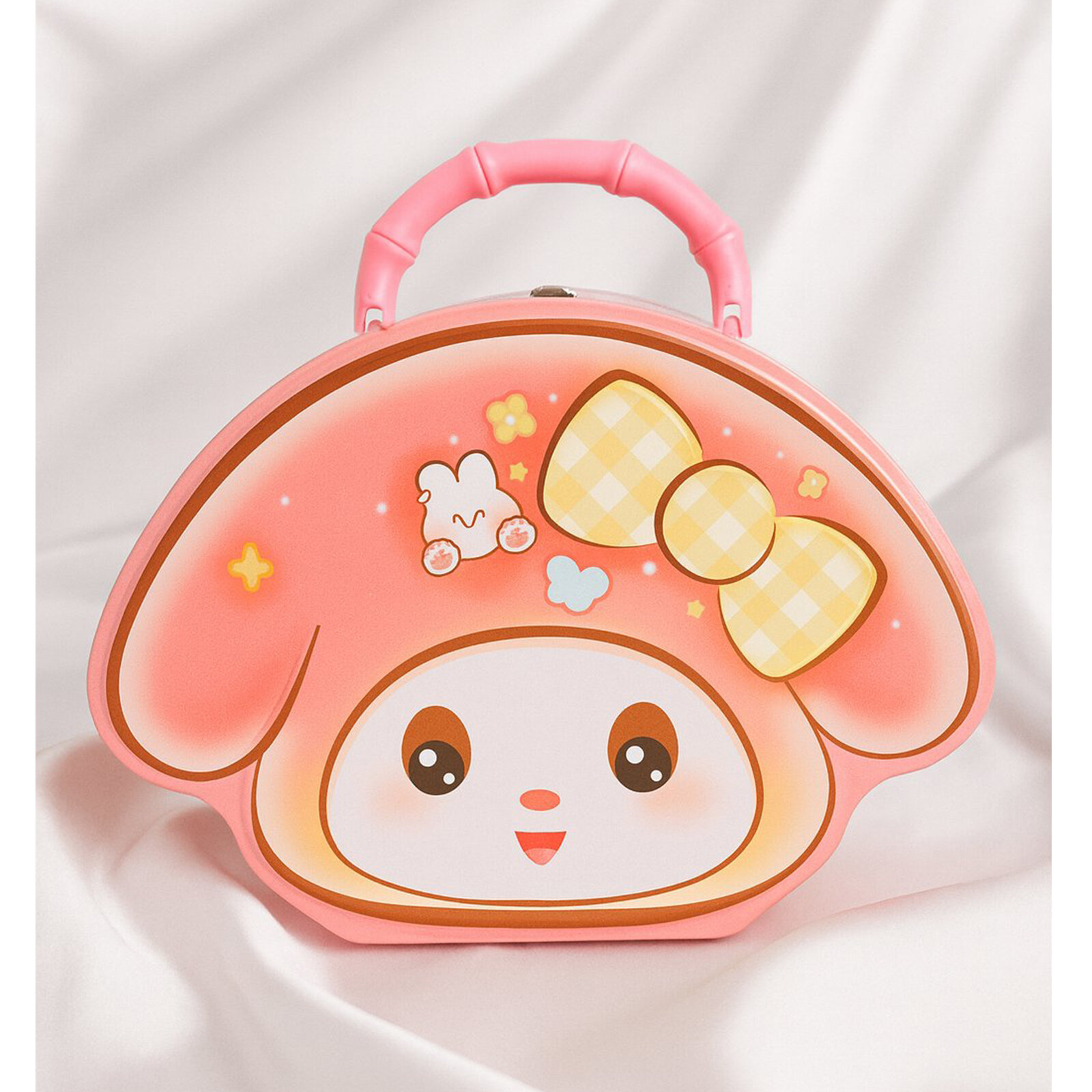 Tavşan Figürlü Çocuk Kumbarası – Taşıma Saplı, Kilitli, Metal Kumbara