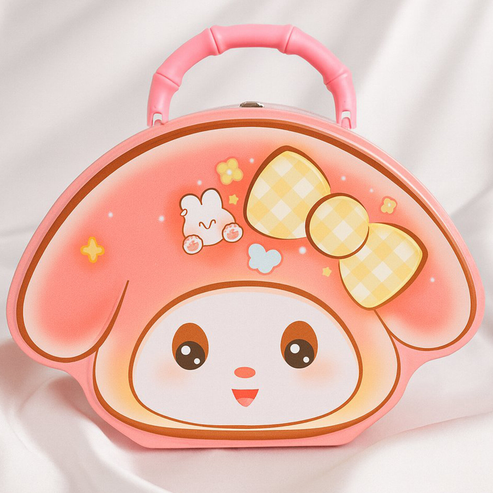 Tavşan Figürlü Çocuk Kumbarası – Taşıma Saplı, Kilitli, Metal Kumbara