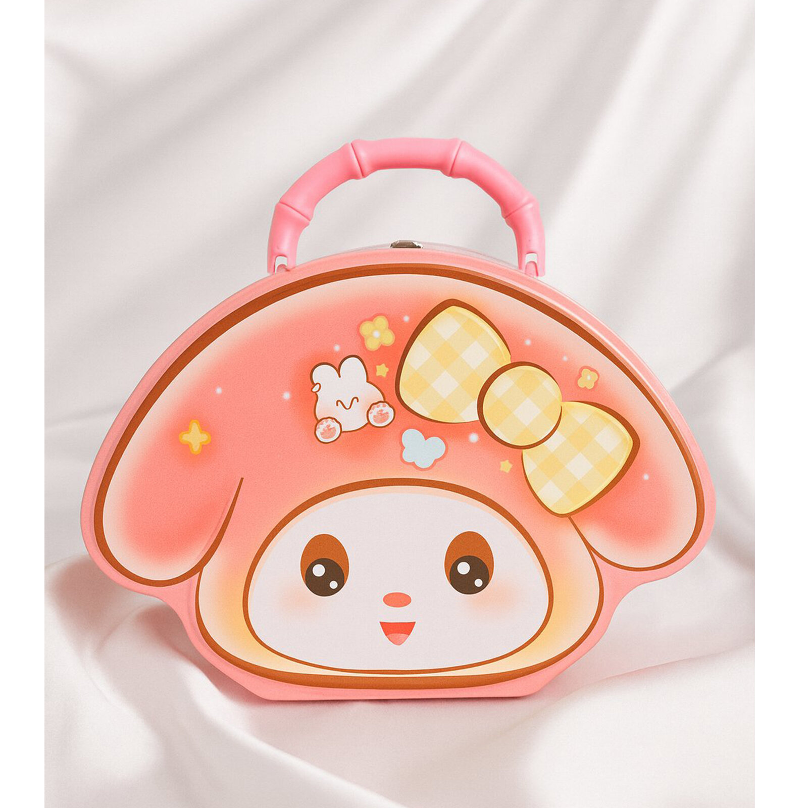 Tavşan Figürlü Çocuk Kumbarası – Taşıma Saplı, Kilitli, Metal Kumbara