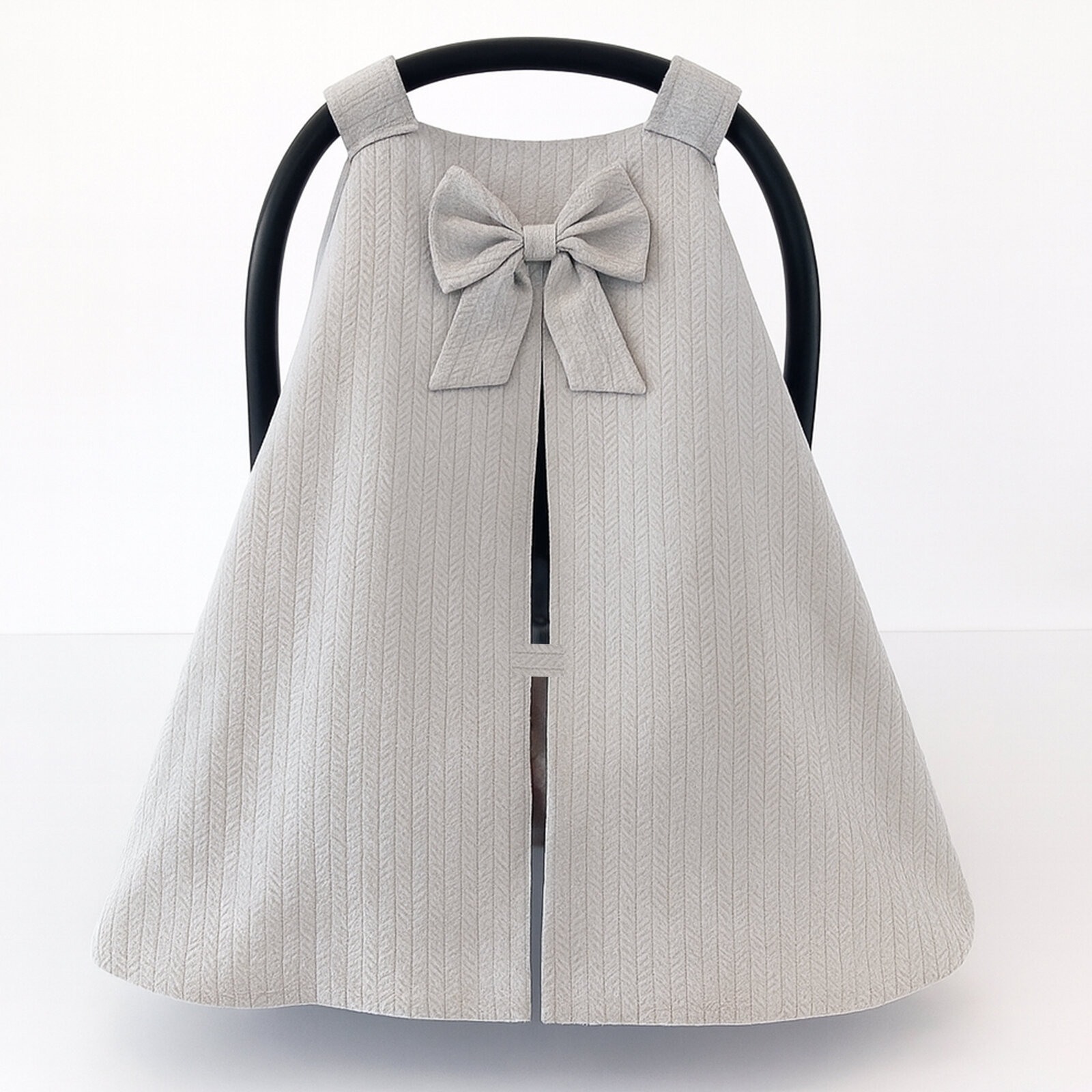 Gri Örgü (Pike) Kumaş Puset & Ana Kucağı Örtüsü – Çıt Çıt Detaylı, Fiyonklu Gri Örgü (Pike) Kumaş Puset & Ana Kucağı Örtüsü – Çıt Çıt Detaylı, Fiyonklu