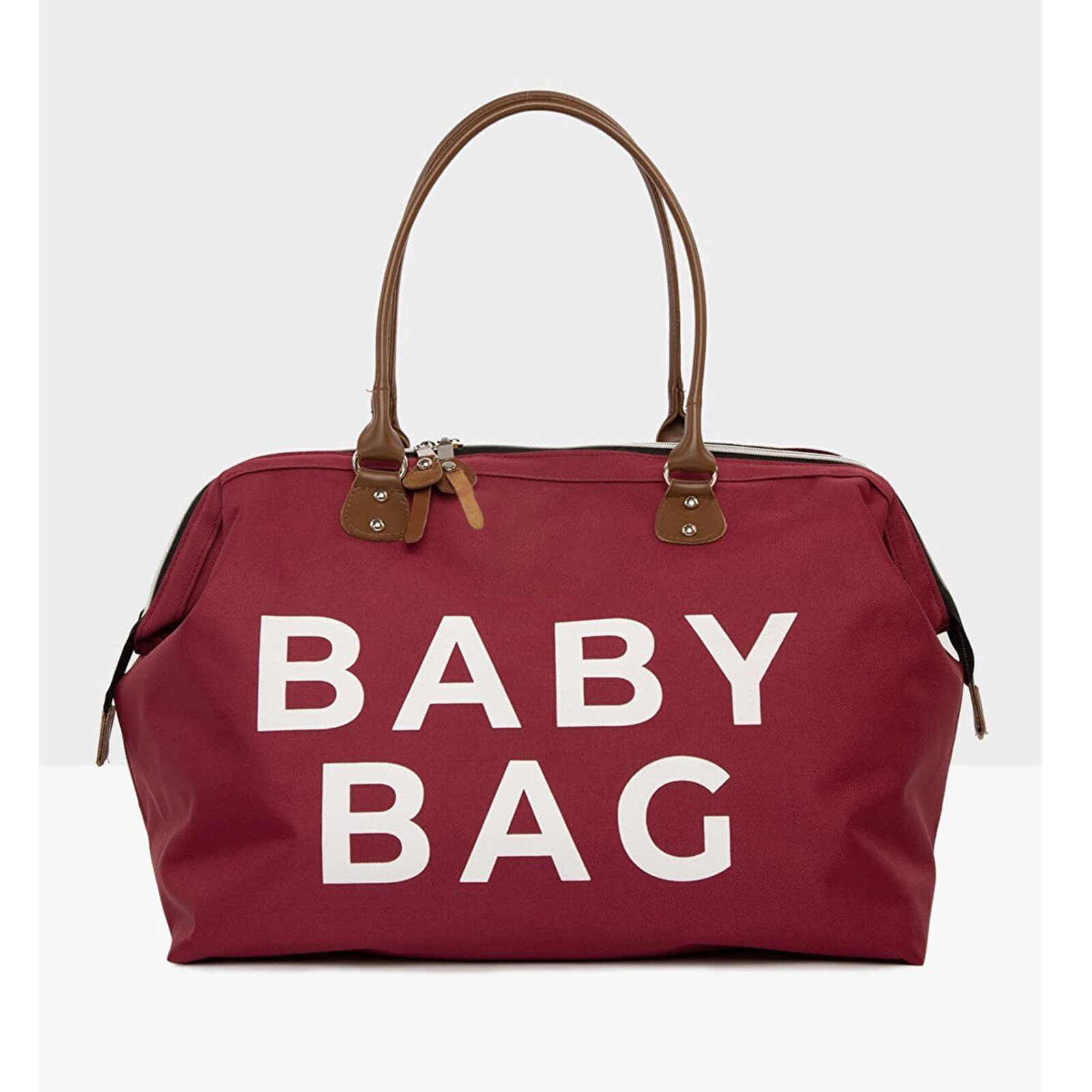 Bordo Baby Bag Baskılı Maxi Bebek Bakım Çantası