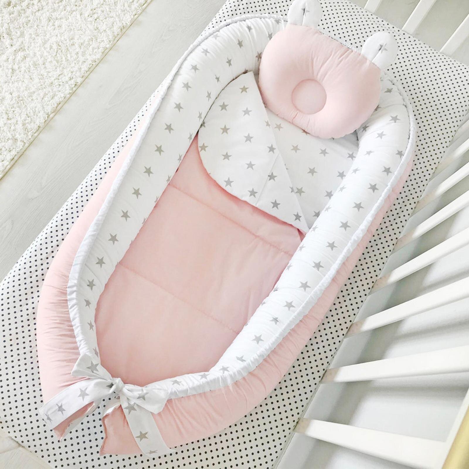 Pudra ve Gri Yıldız Kulaklı Babynest - Şık, Rahat ve Kusursuz Koruma