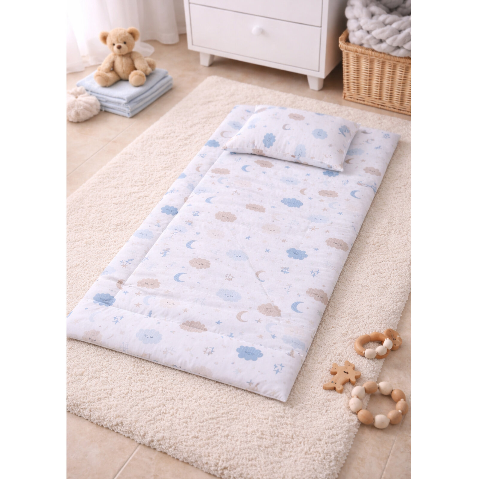 Müslin Kumaş Bebek Alt Açma Minderi 45×75 cm – Yumuşak, Hafif ve Nefes Alabilir