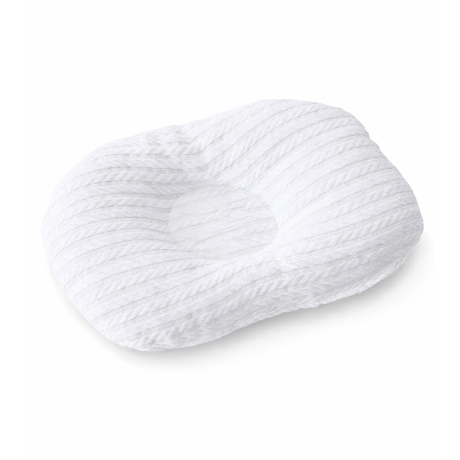 Kırık Beyaz Örgü Düz Kafa Yastığı Bebek Kafa Şekillendirici Yastık Bebek Yastığı Düz Kafa Sendorumu Önleyici Yastık