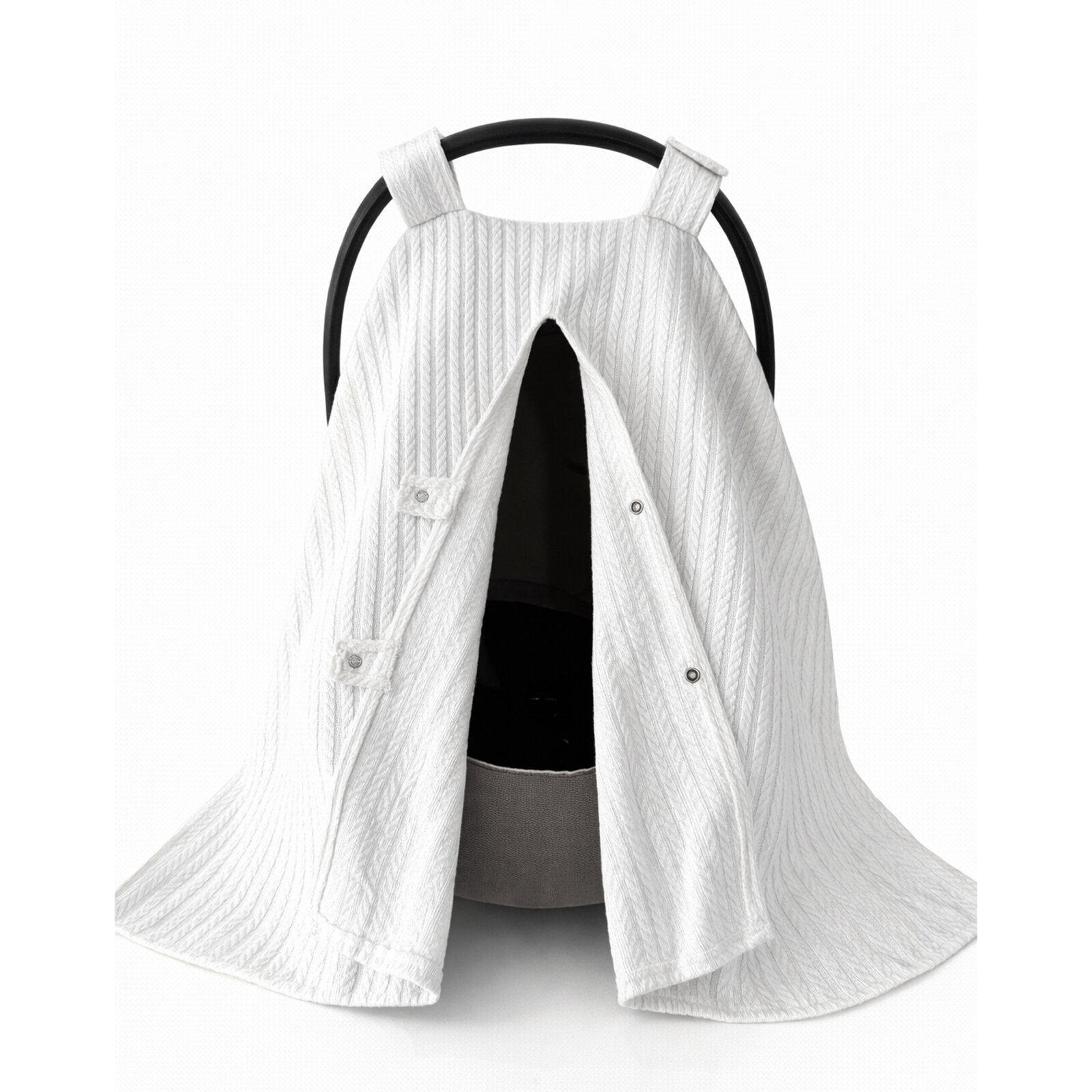 Beyaz Örgü Tek Katlı Puset Örtüsü – Tek Parça Beyaz Örgü Tek Katlı Puset Örtüsü – Tek Parça