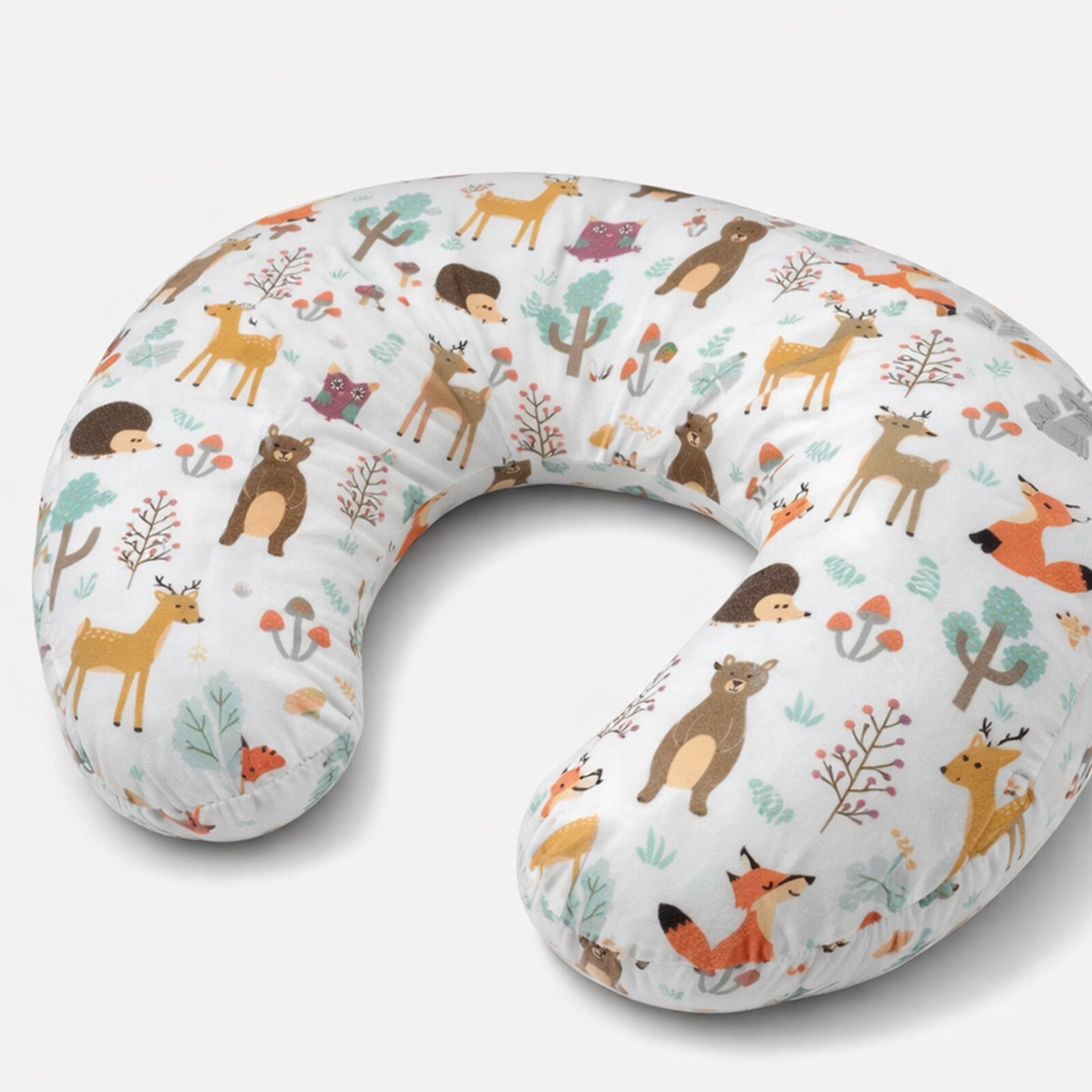Orman Desenli Emzirme Yastığı – Bebek Destek ve Konfor Yastığı
