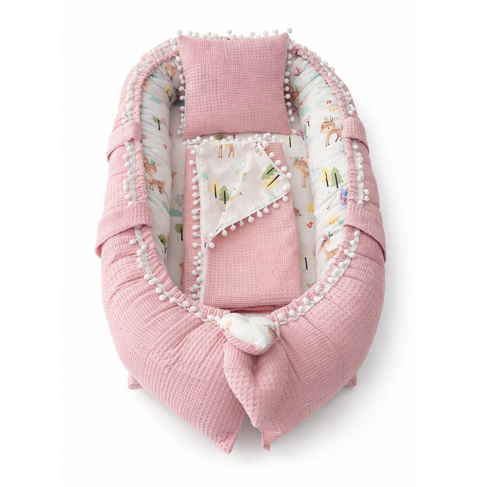 Pudra Waffle Pike Kumaş Ceylan Babynest - Yastık - Bebek Battaniye Set 3 Parça Pudra Waffle Pike Kumaş Ceylan Babynest - Yastık - Bebek Battaniye Set 3 Parça