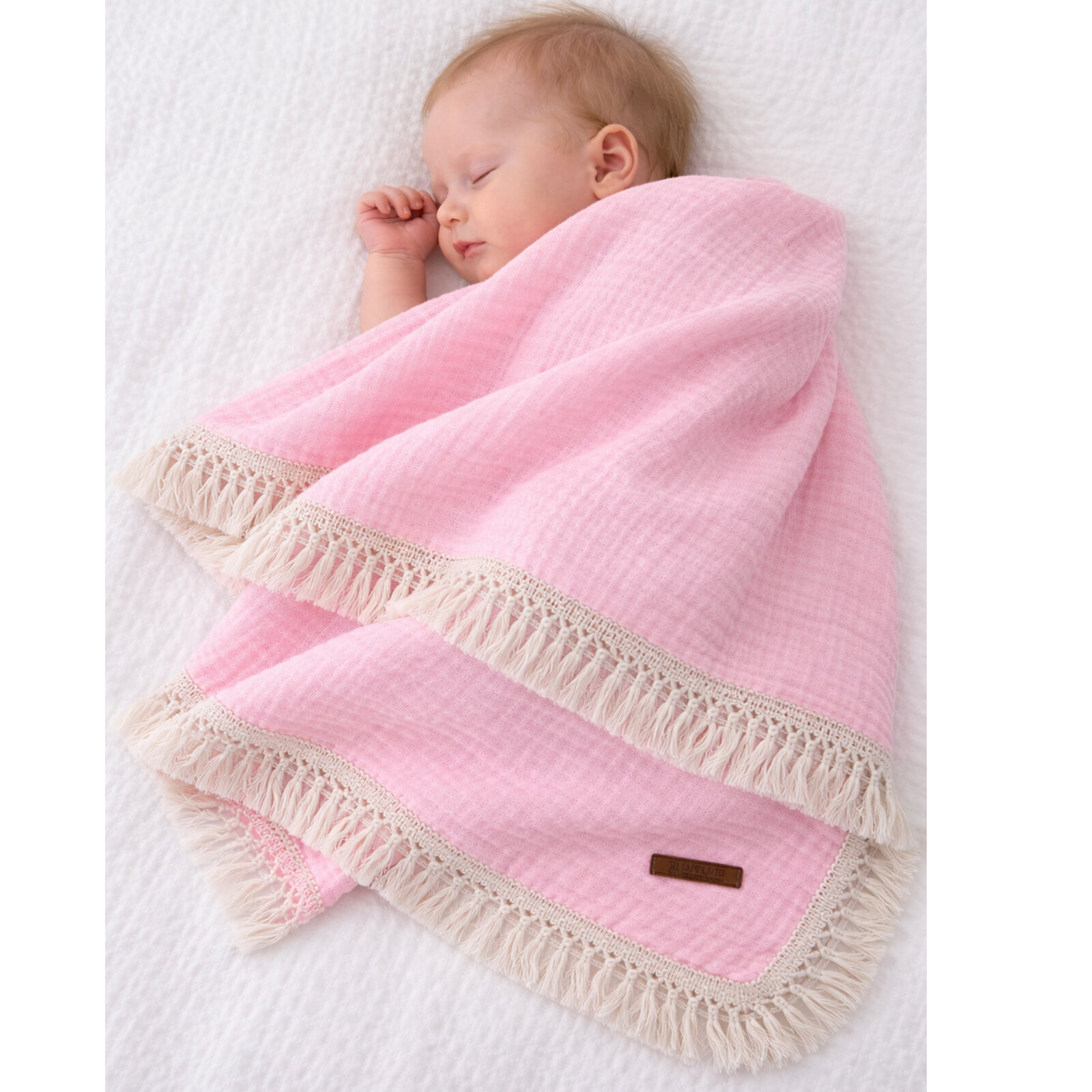 4 Katlı Müslin Bebek Battaniyesi 110x110 cm – Nefes Alan %100 Pamuk