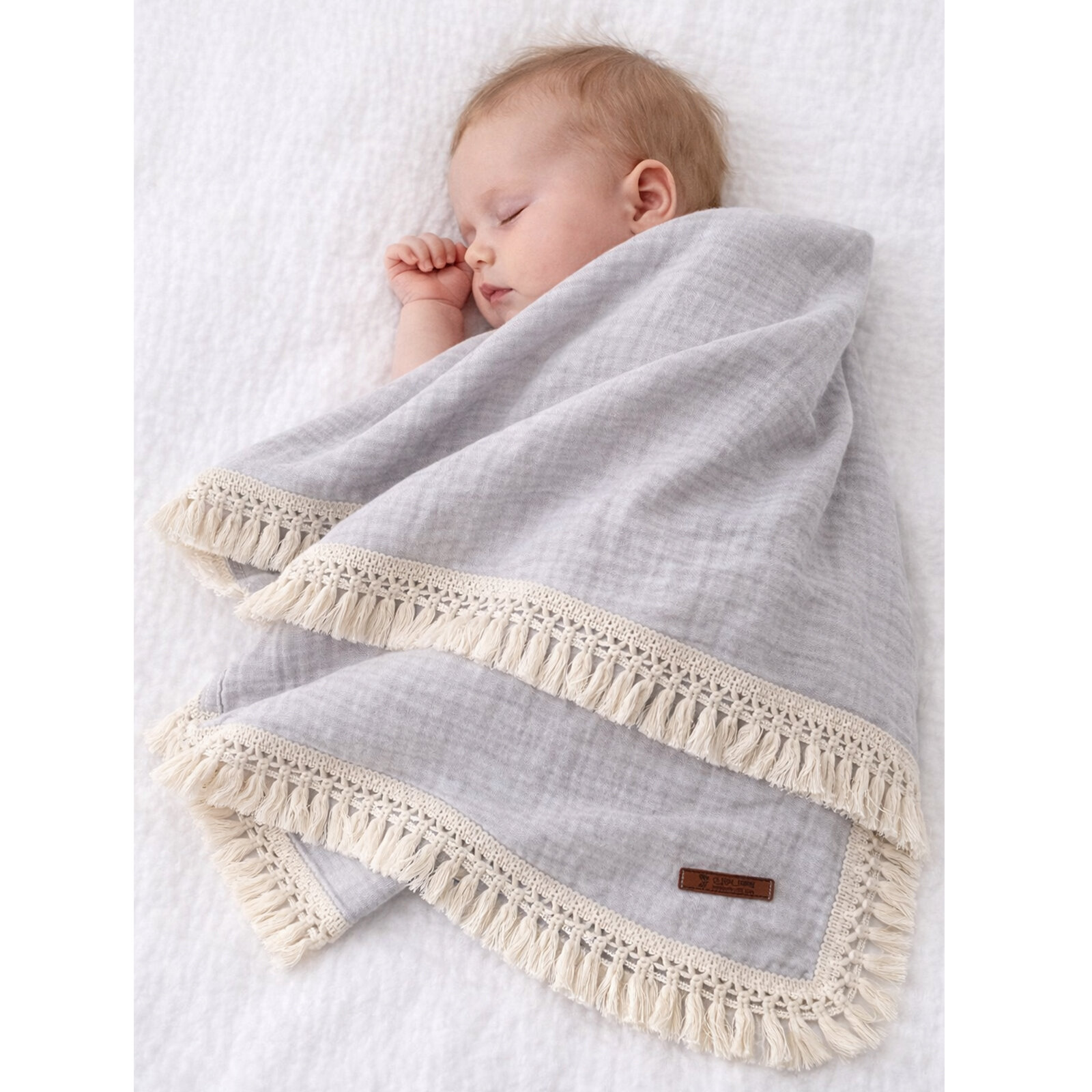 4 Katlı Müslin Bebek Battaniyesi 110x110 cm – Nefes Alan %100 Pamuk