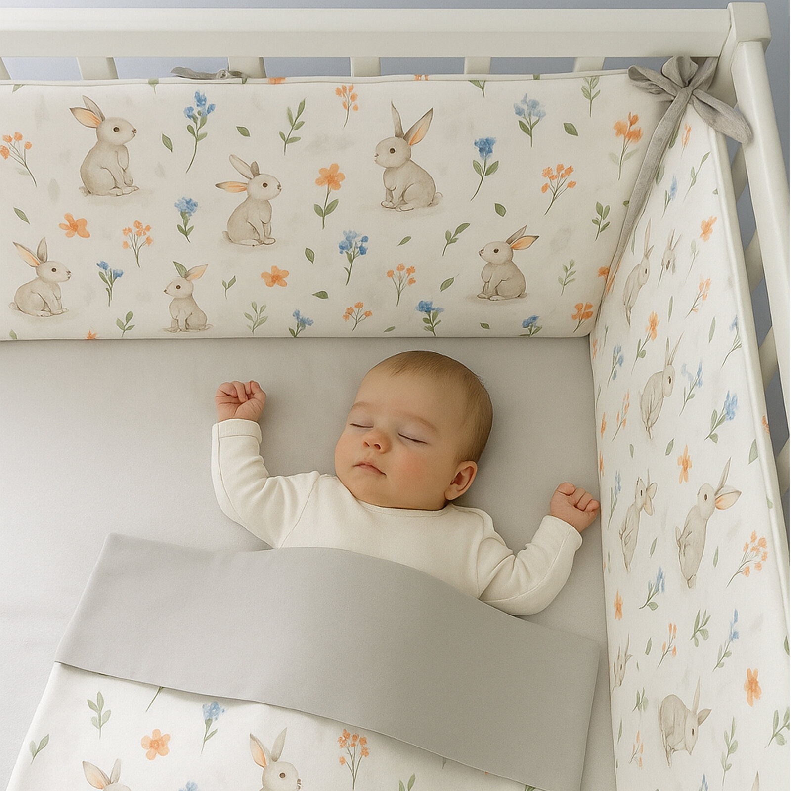 Tavşan Desenli (4 Kenar) Beşik Kenar Koruma - Güvenli Yatış yastığı Tavşan Desenli (4 Kenar) Beşik Kenar Koruma - Güvenli Yatış yastığı