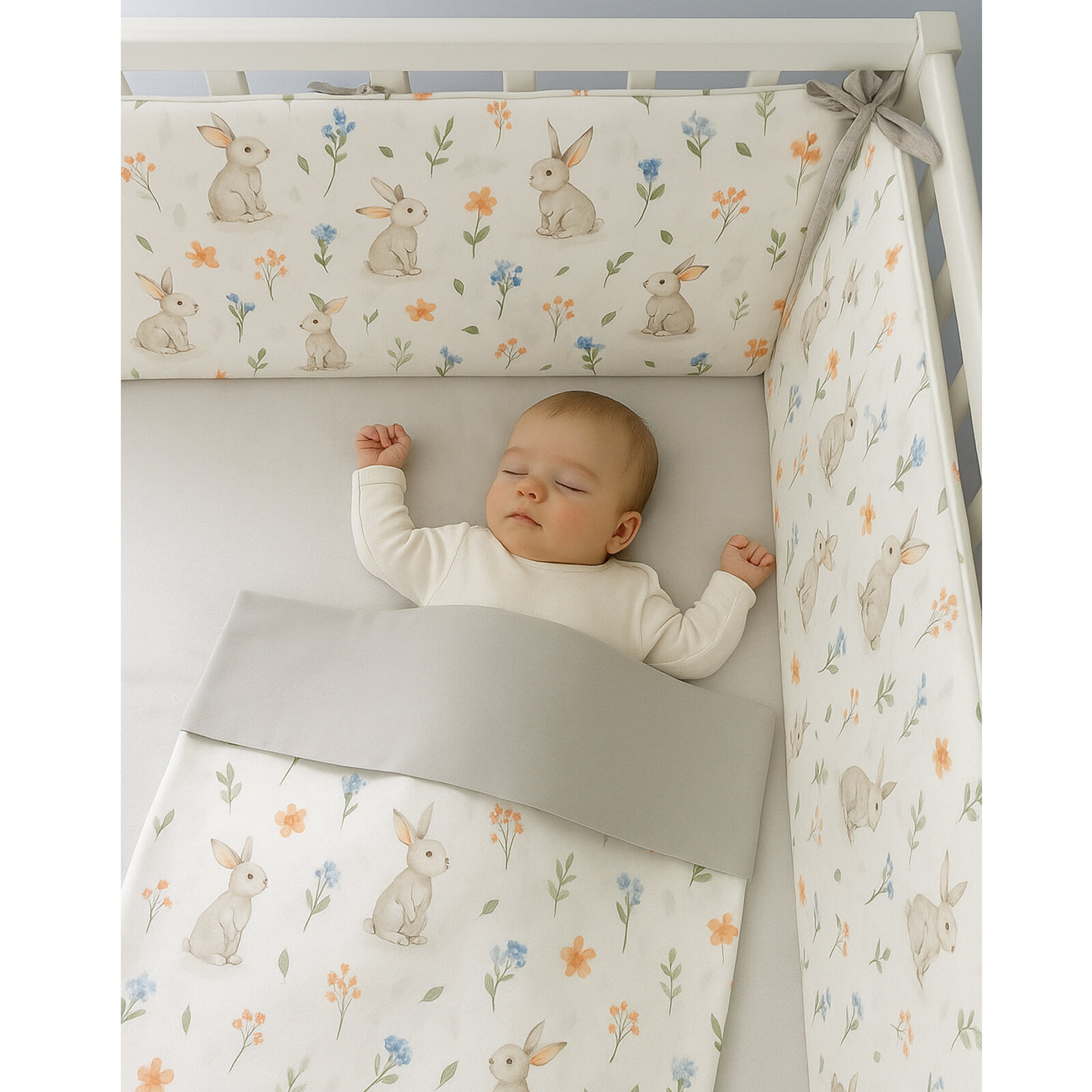 Tavşan Desenli (4 Kenar) Beşik Kenar Koruma - Güvenli Yatış yastığı Tavşan Desenli (4 Kenar) Beşik Kenar Koruma - Güvenli Yatış yastığı