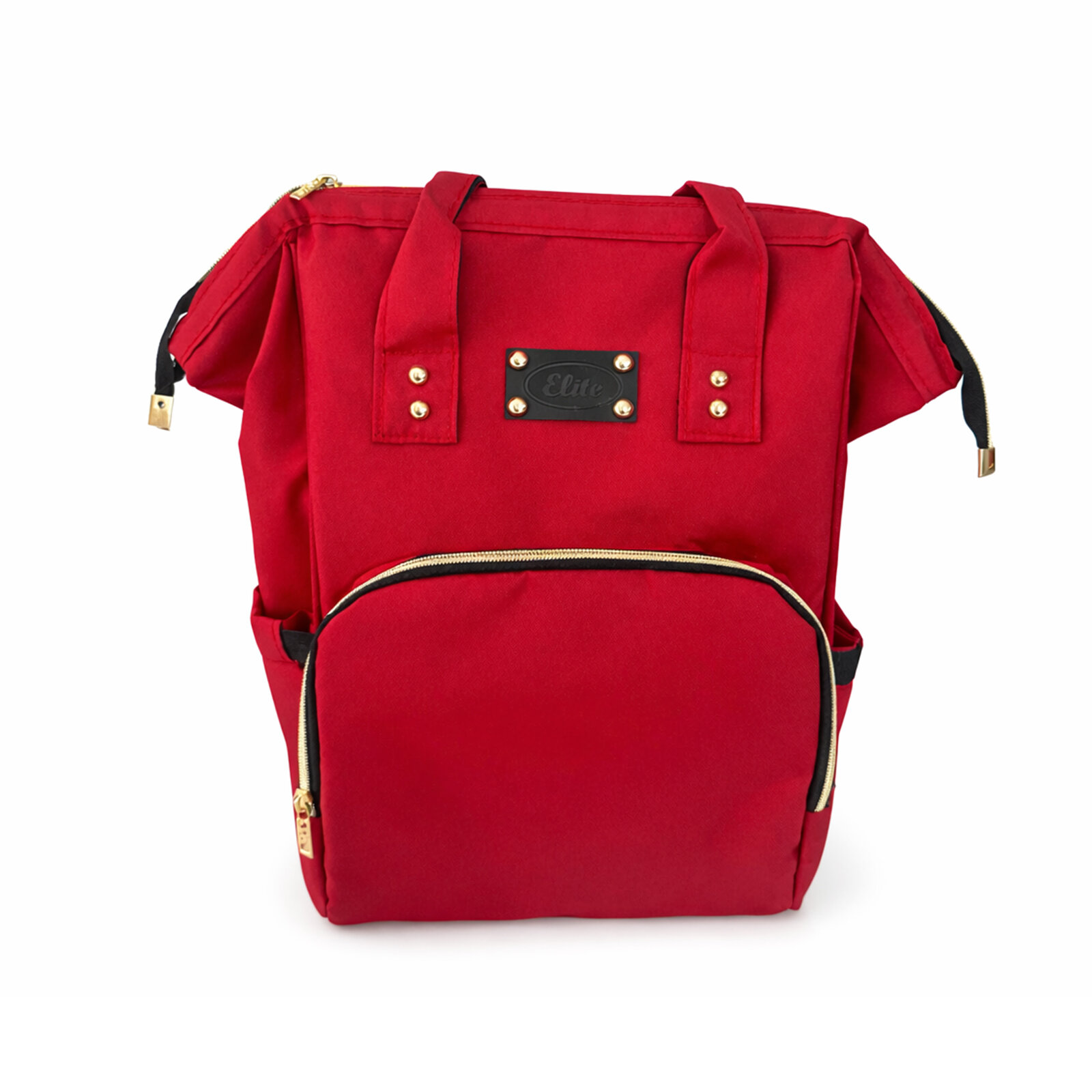 Kırmızı Anne Bebek Bakım Sırt Çantası – Çok Bölmeli, Askılı ve Taşıma Aparatlı