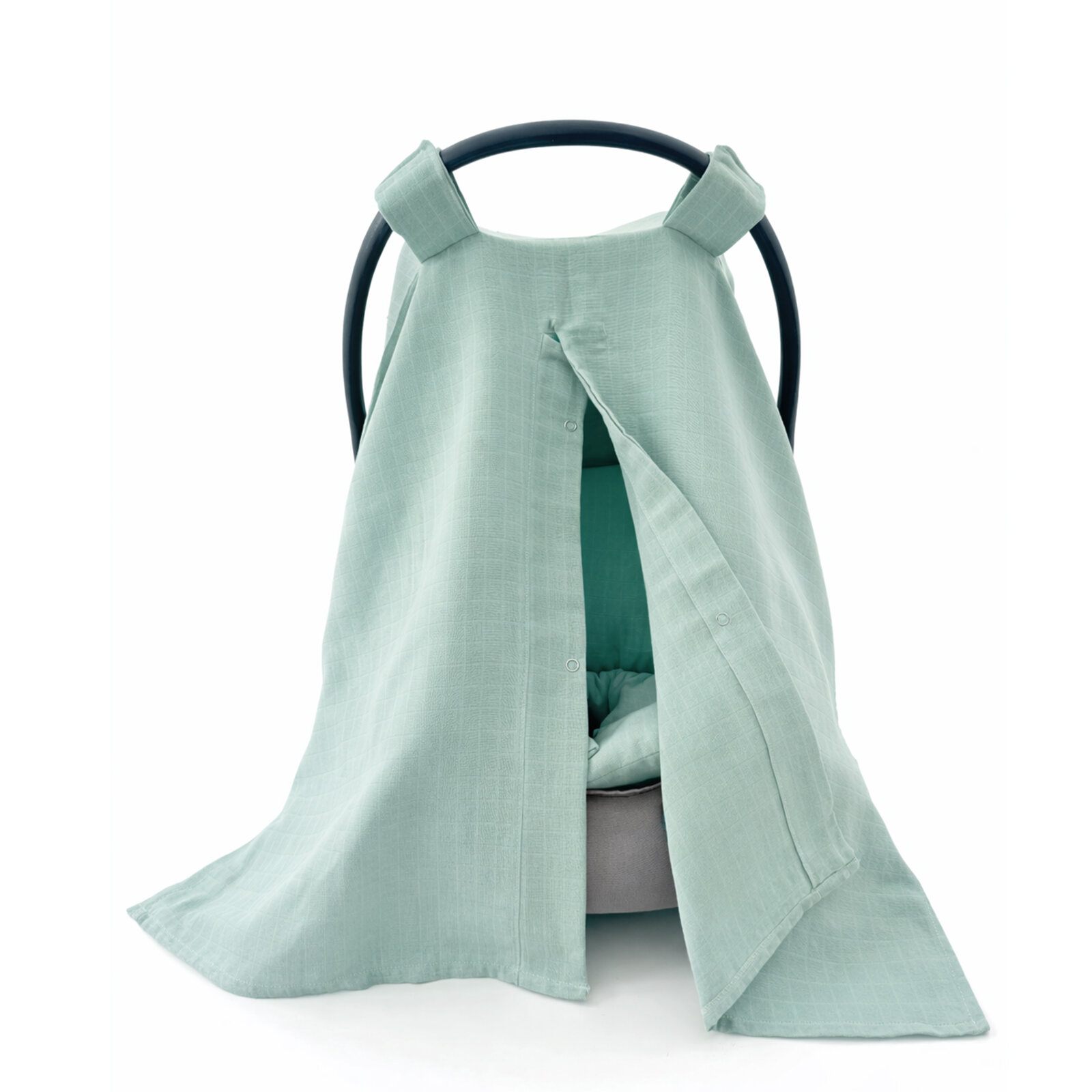 Müslin Puset Örtüsü ve Puset Minderi Seti – %100 Pamuk, Çıt Çıtlı, Nefes Alan Kumaş